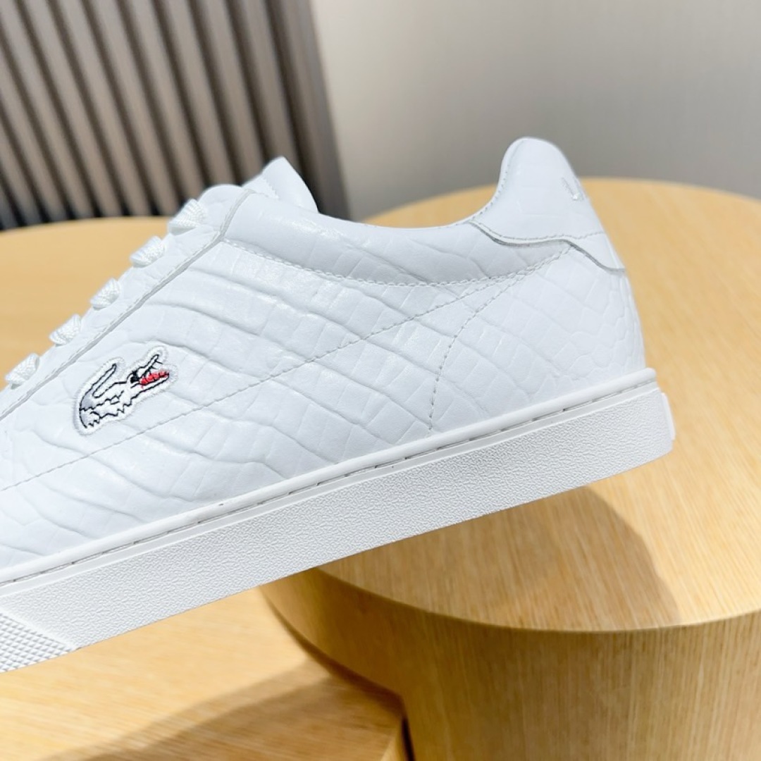 Lacoste Croc-Embossed Sneakers White