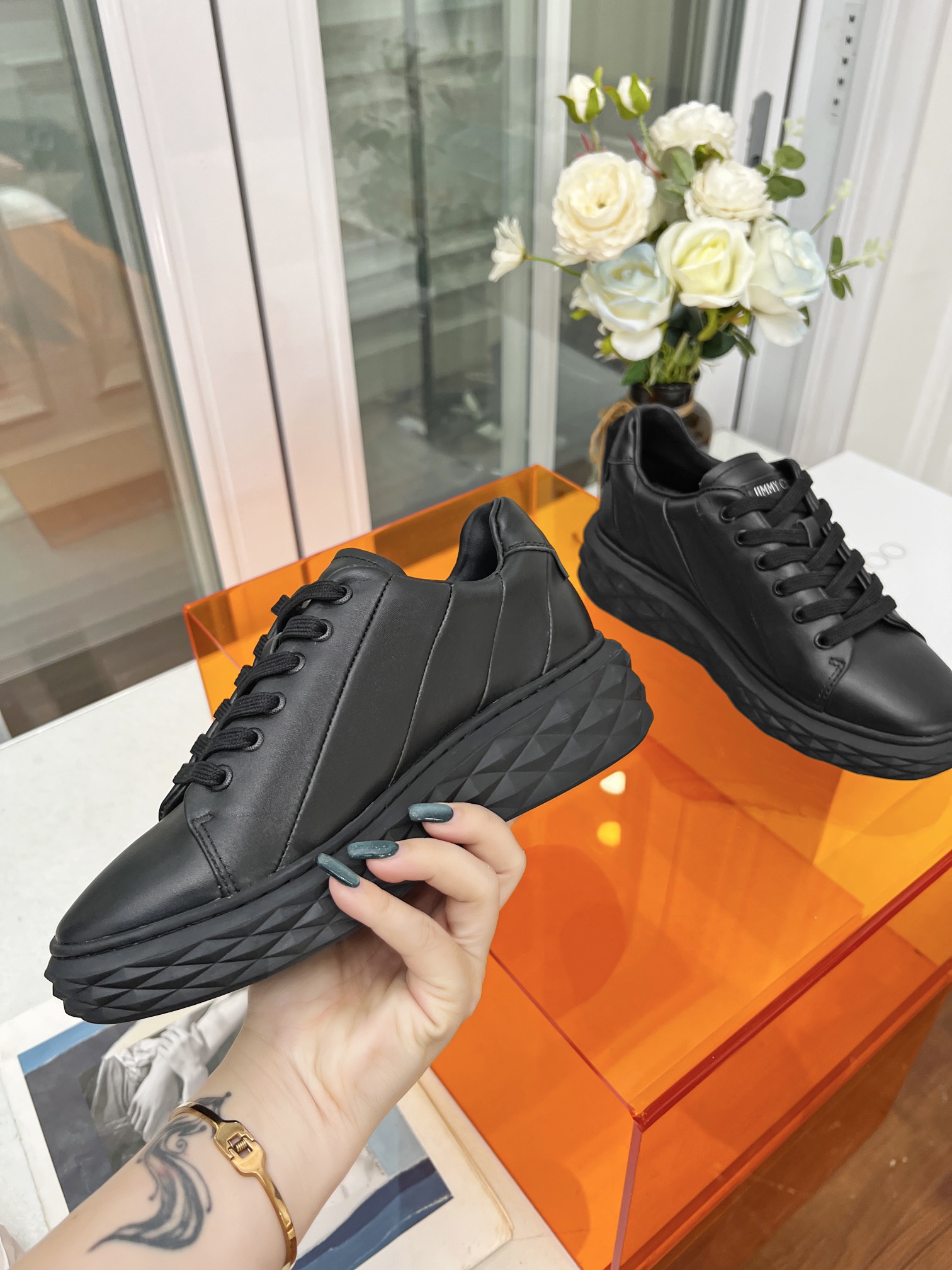Jimmy Choo Diamond Sneakers Black