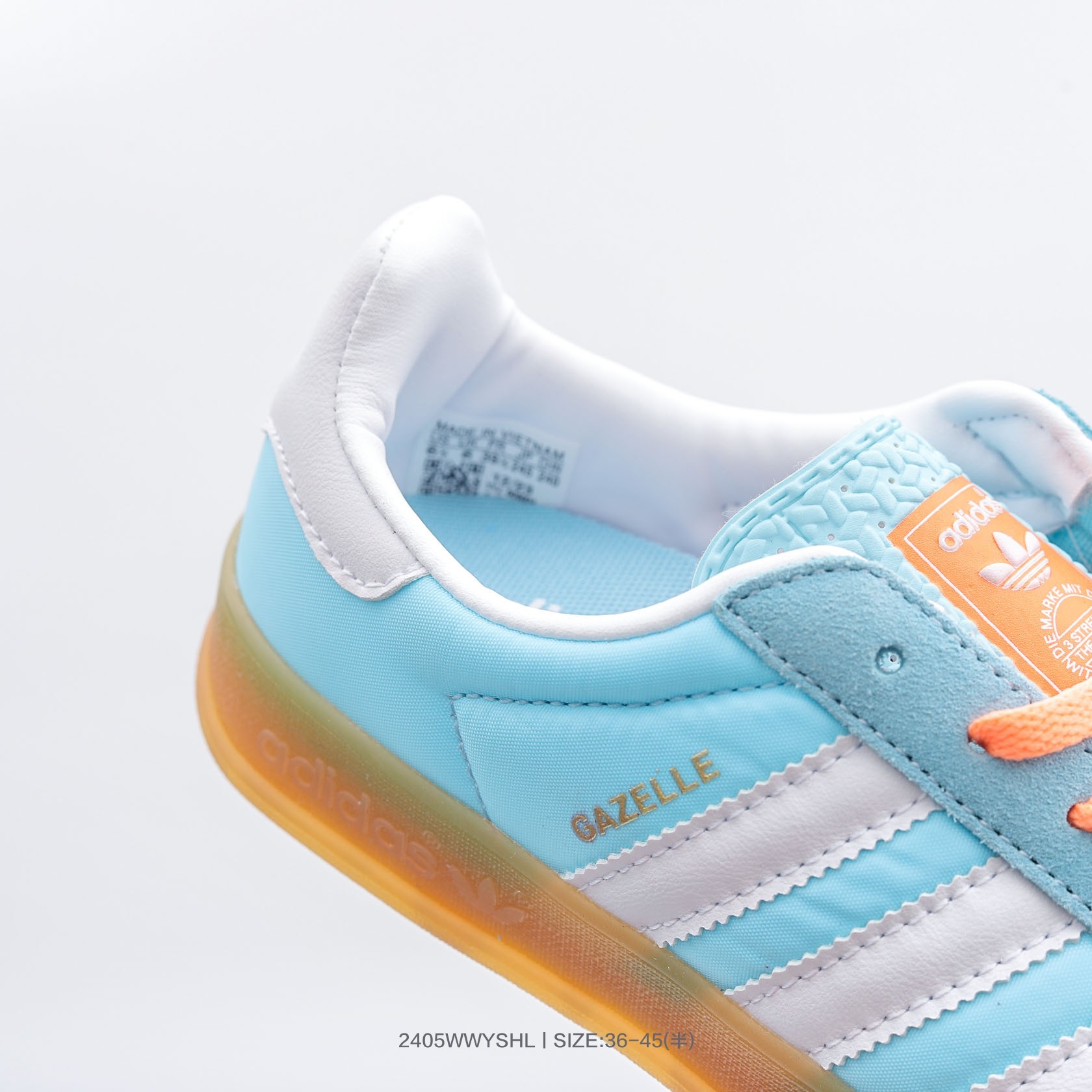 Adidas Gazelle Indoor Low Sneakers Aqua Blue/Orange