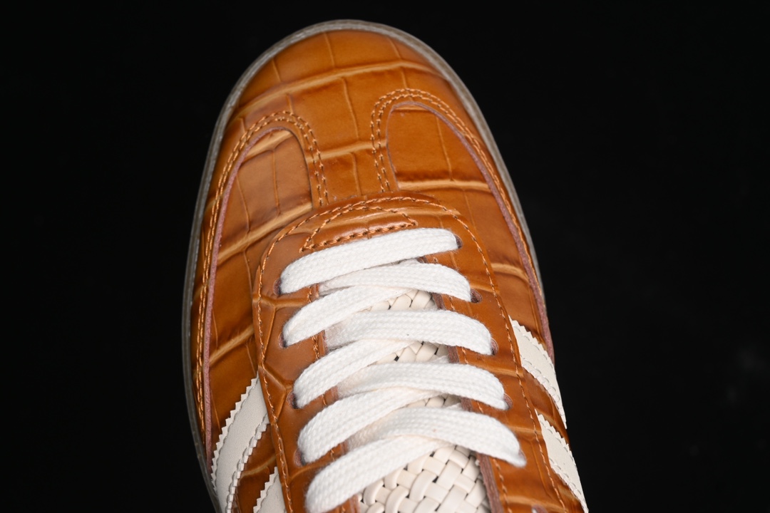 Adidas Originals Samba Wales Bonner Croc-Embossed Sneakers Brown