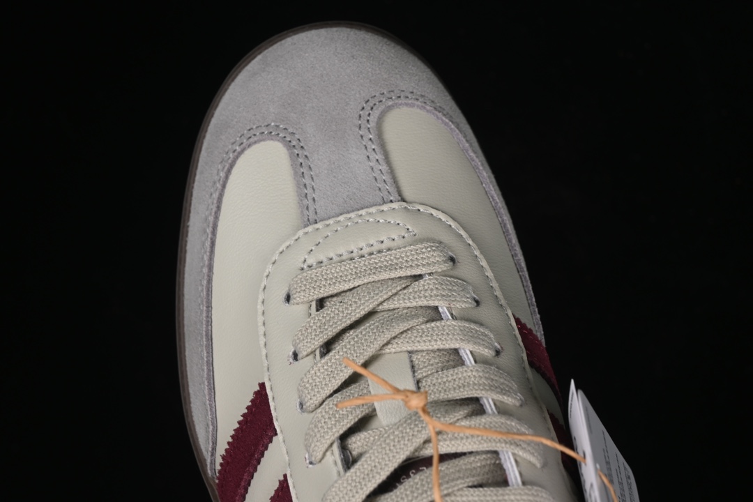 Adidas Samba OG ID1482 Retro Sneakers Beige/Burgundy