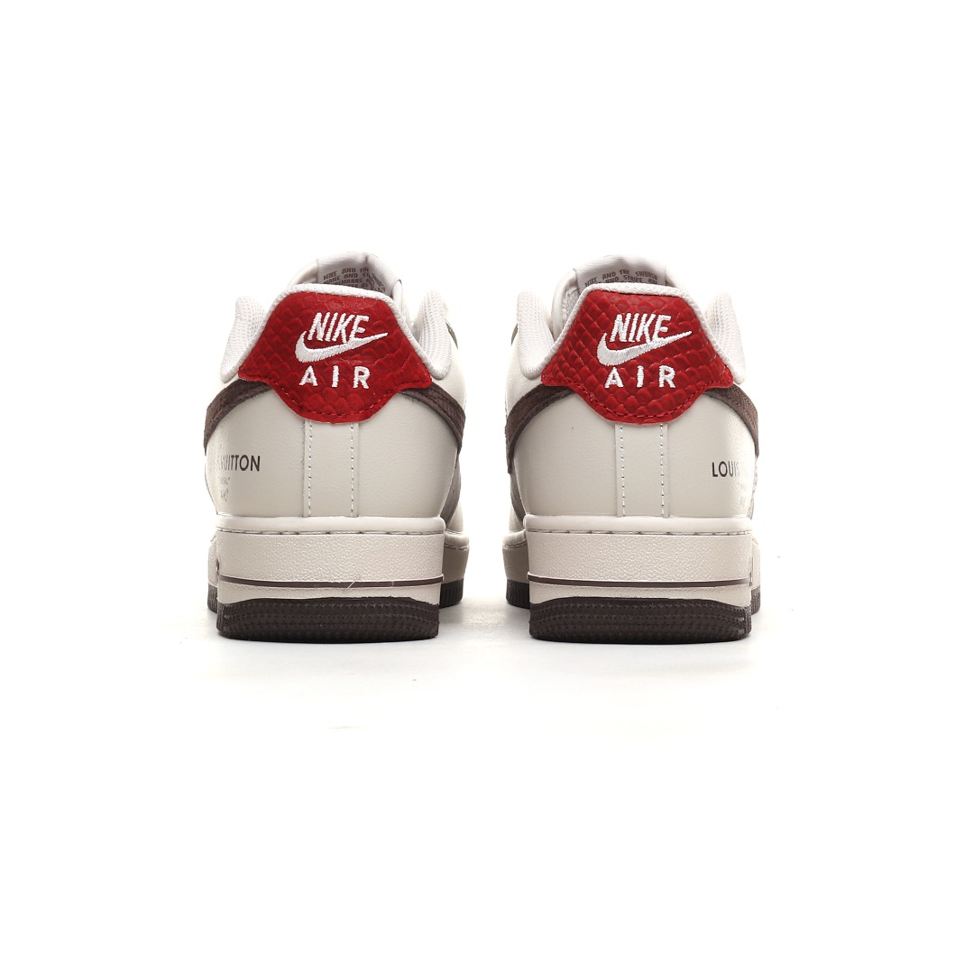 Louis Vuitton x Nike AF1 Low Beige Red