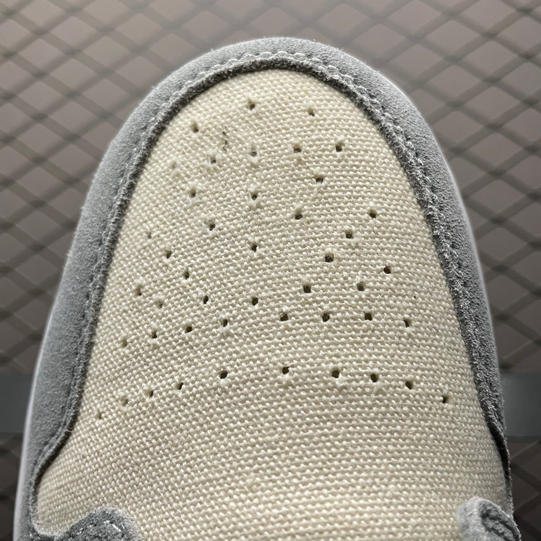 Jordan 1 Mid Canvas Suede Sneakers Grey