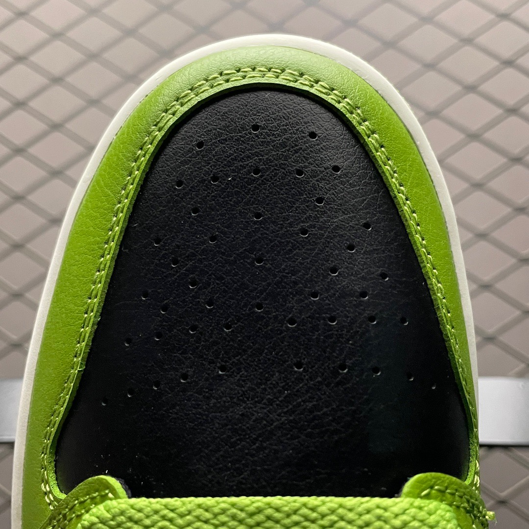 Jordan 1 Mid Leather Sneakers Lime Green/Black