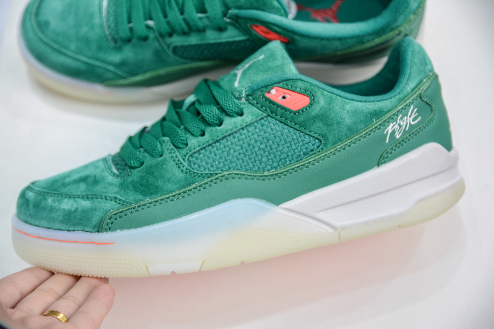 Jordan Flight Court Low Retro Basketball Shoes Green