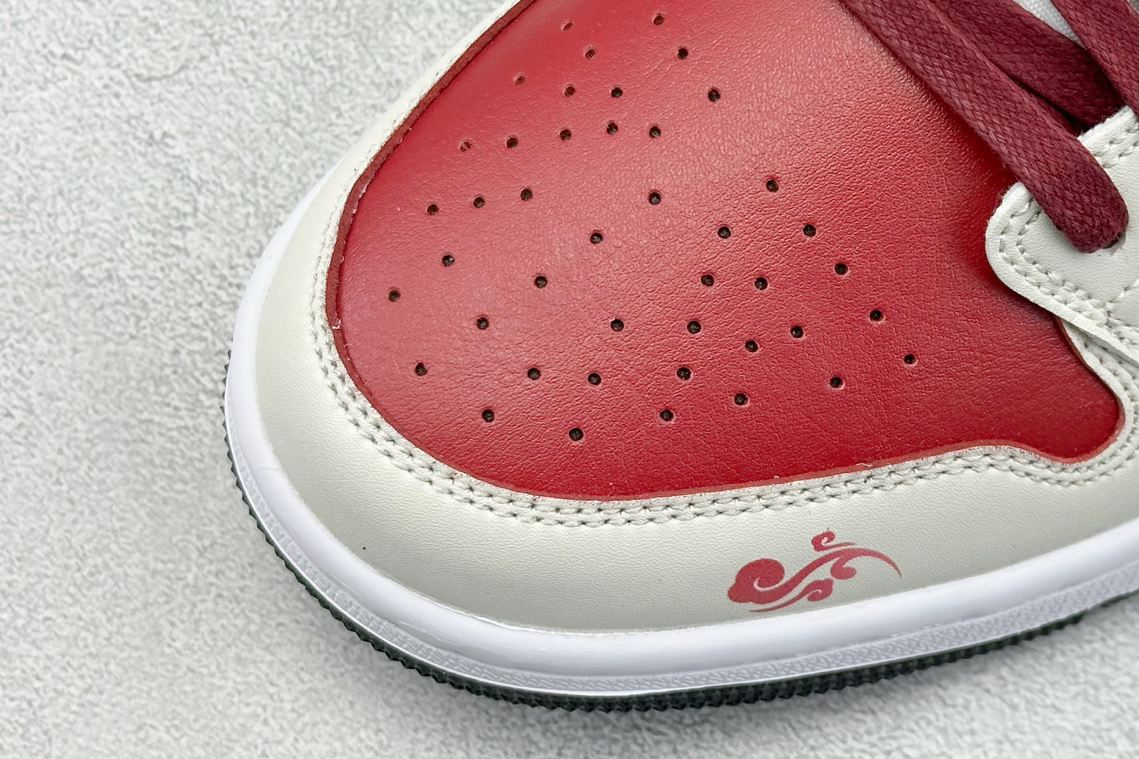 Jordan 1 Low Snake Custom Sneakers Red/White
