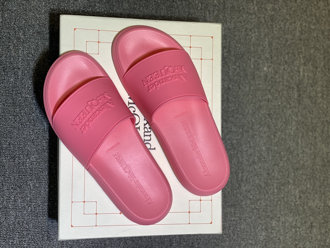 Alexander McQueen Logo Slides Pink