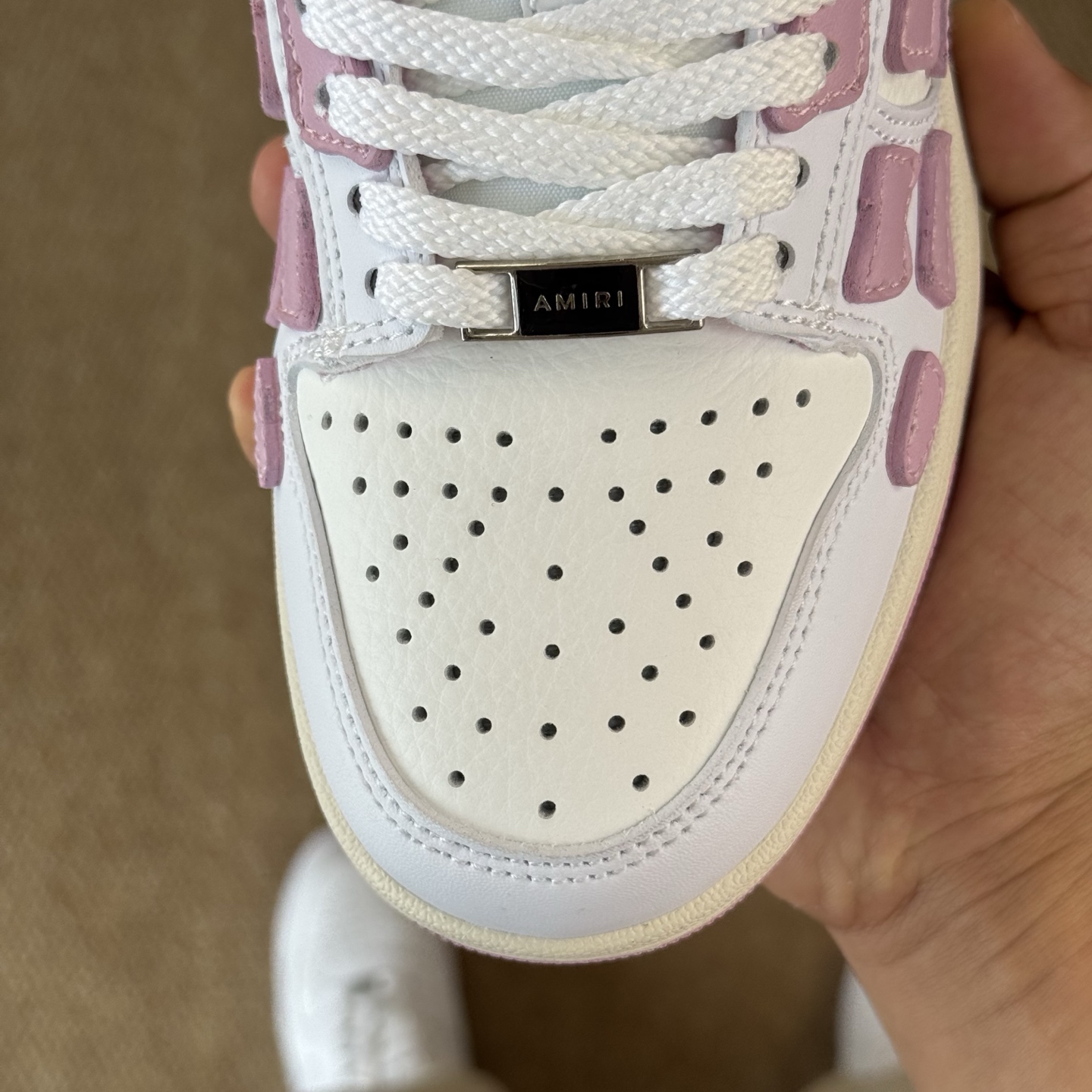 AMIRI Skel Top Low Sneakers Pink/White