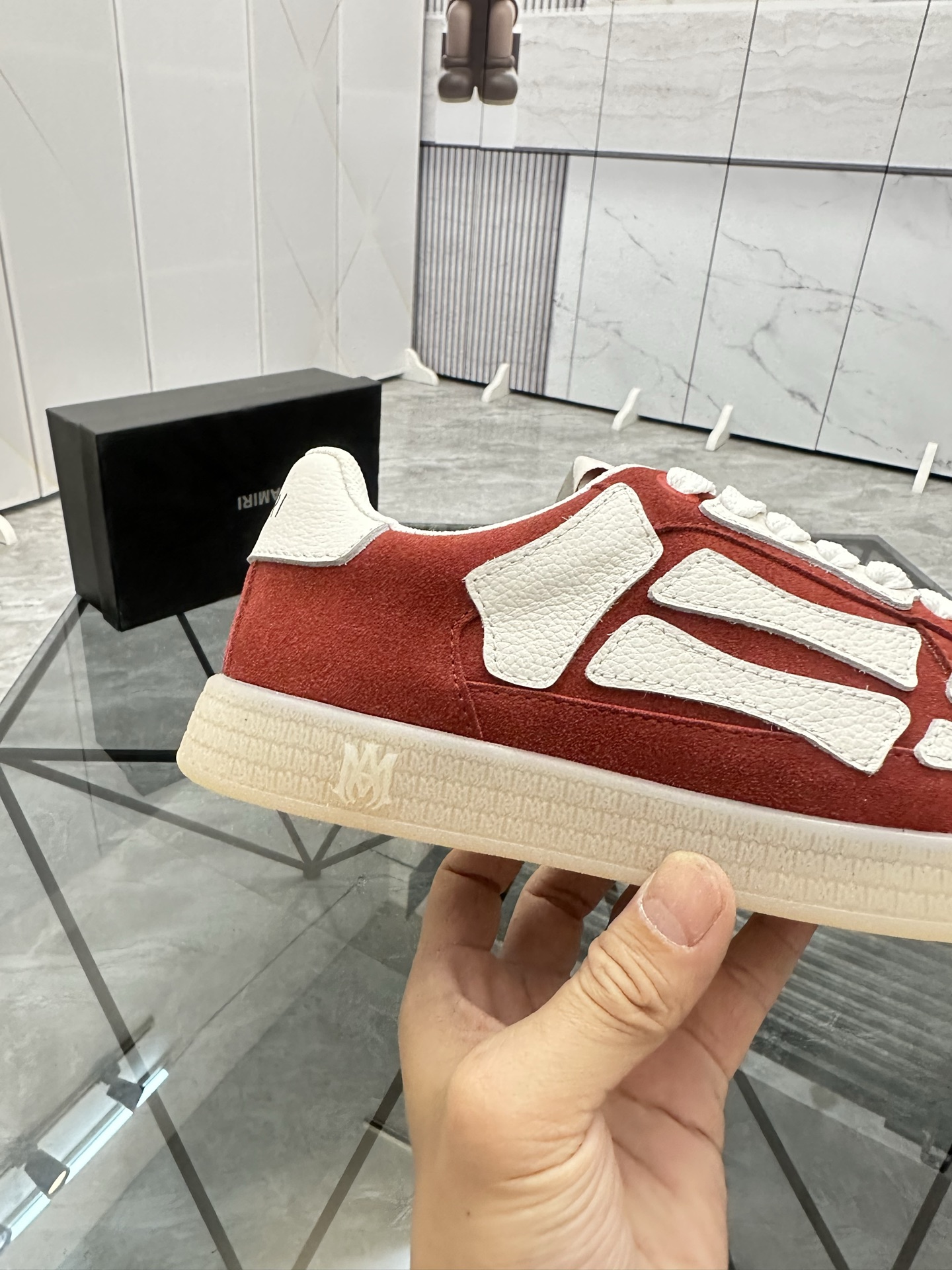 Amiri Suede Low-Top Sneakers Red