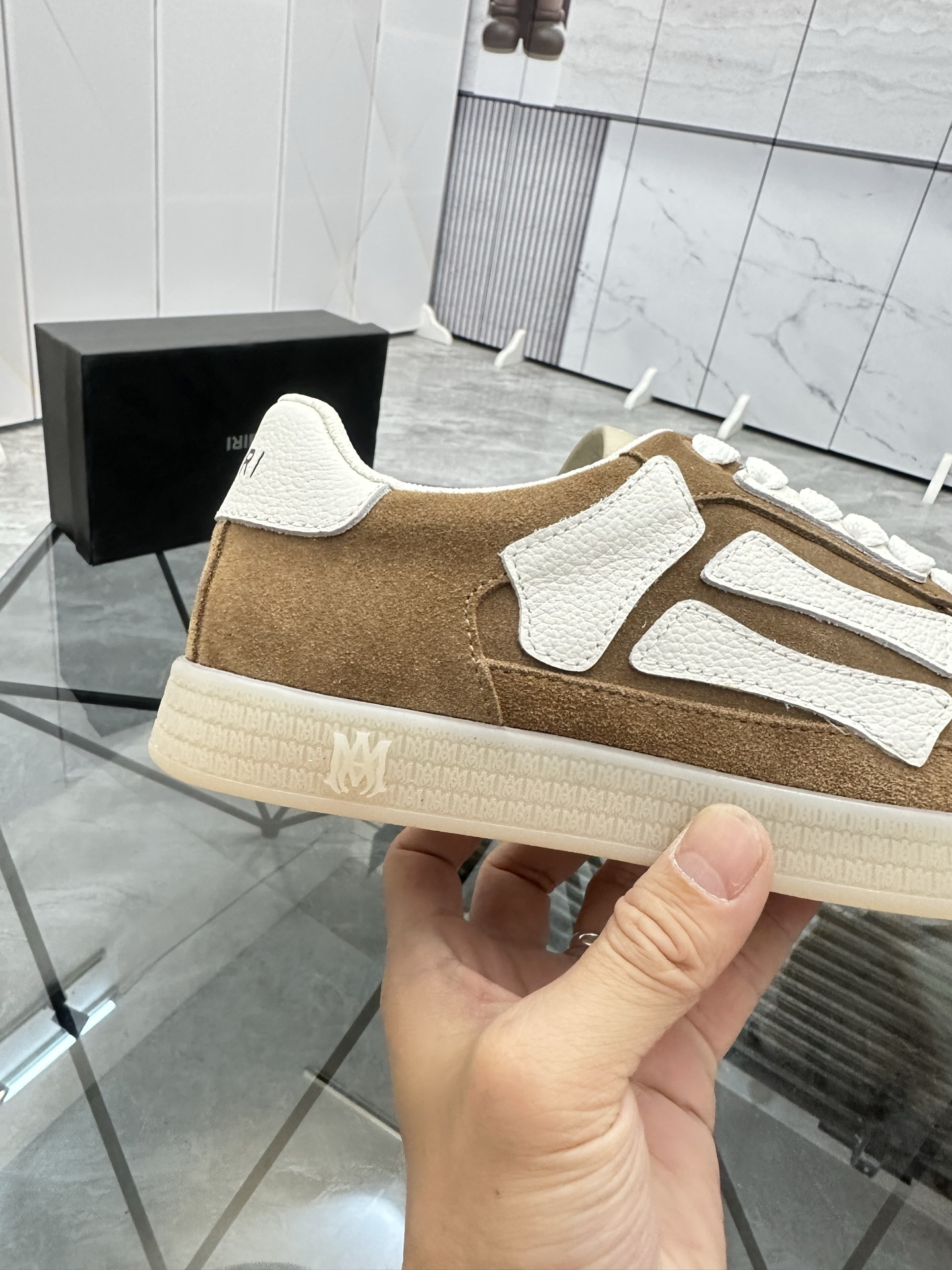 AMIRI Low-Top Suede Sneakers Brown
