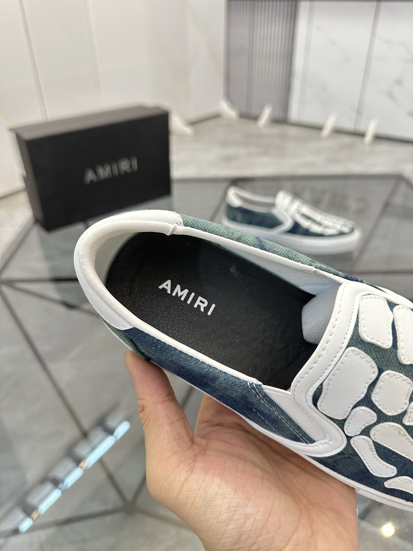 Amiri Skeleton Slip-On Sneaker Green