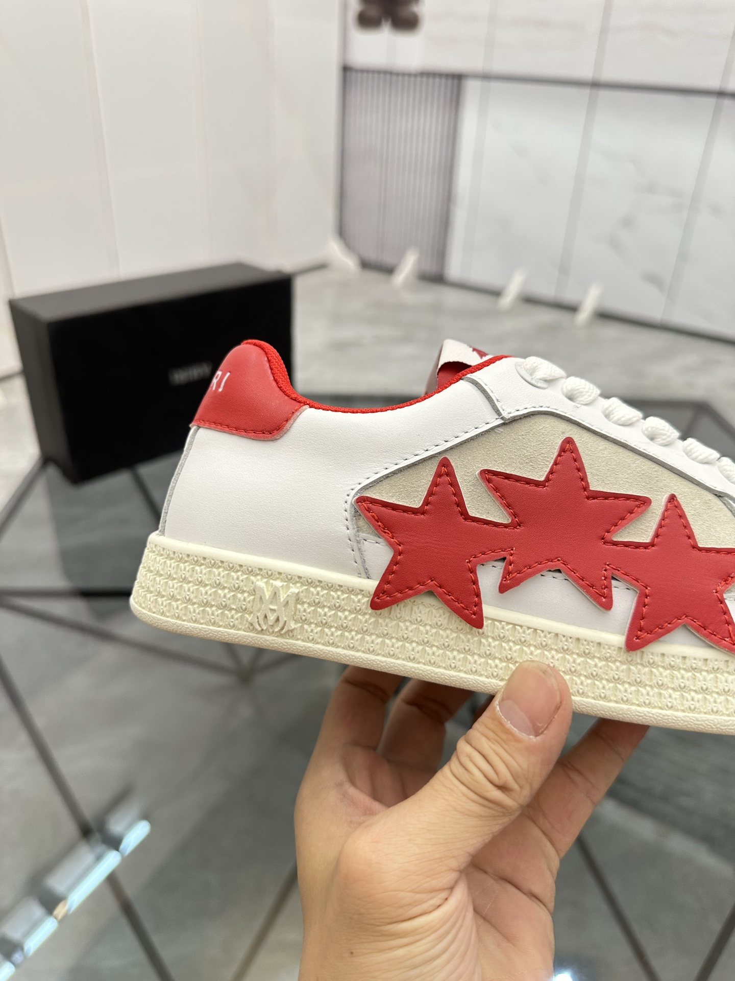 AMIRI Star Low-Top Sneakers White/Red