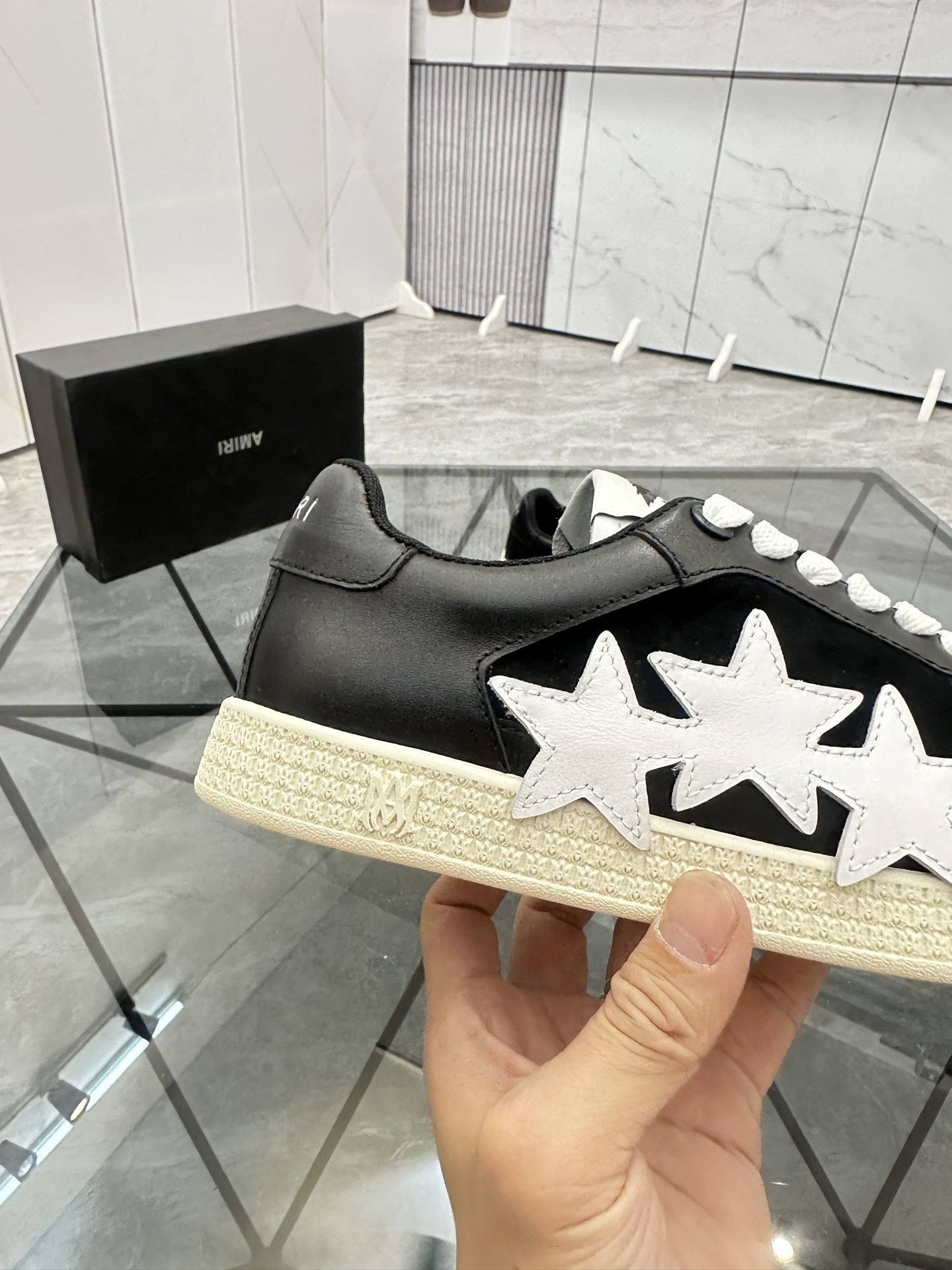 Amiri Star Low-Top Sneakers Black/White