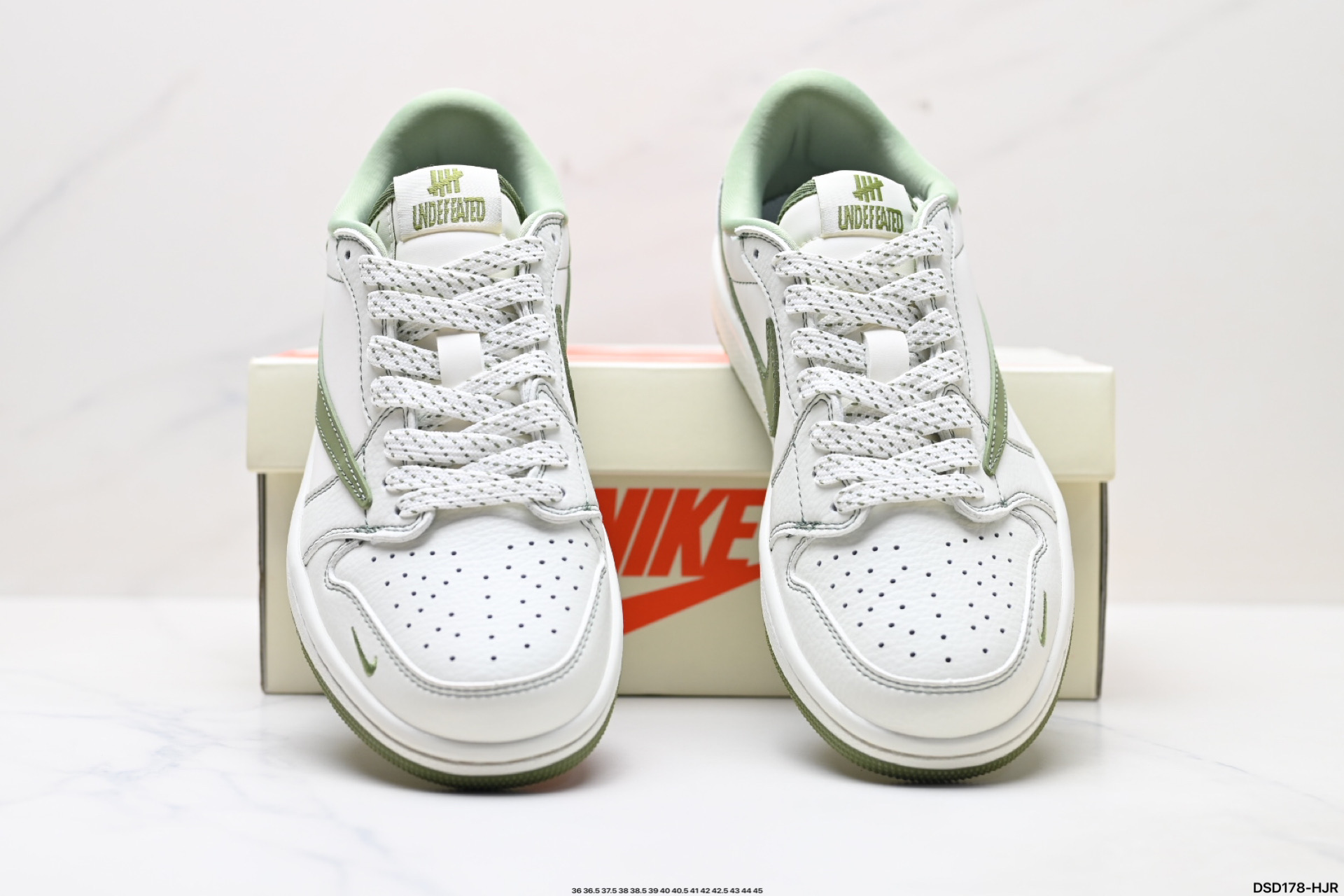 Nike Air Jordan 1 Low Undefeated Custom White Green