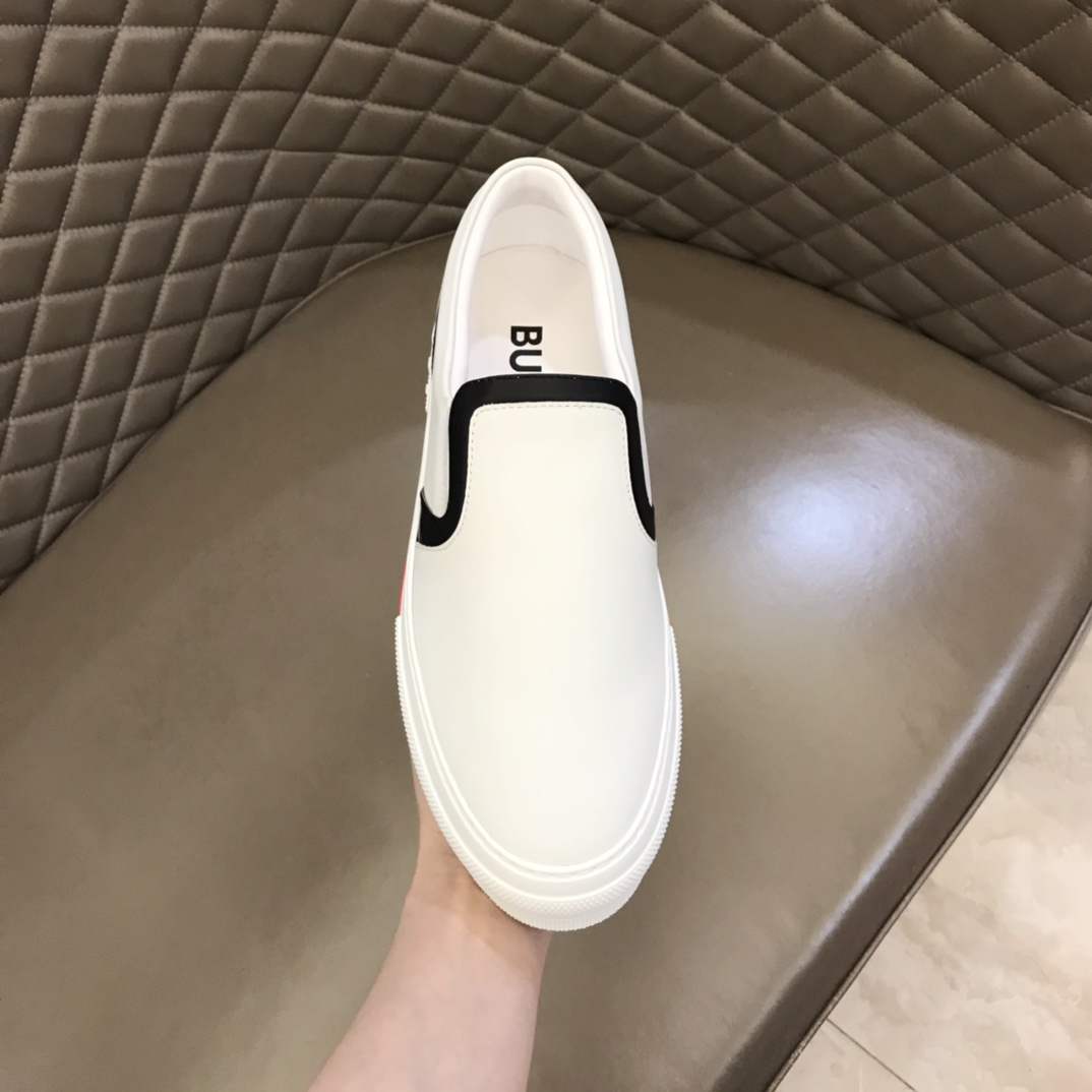 Burberry Leather Slip-On Sneaker White/Black