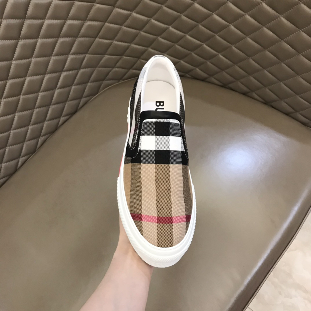 Burberry Vintage Check Slip-On Sneakers Khaki
