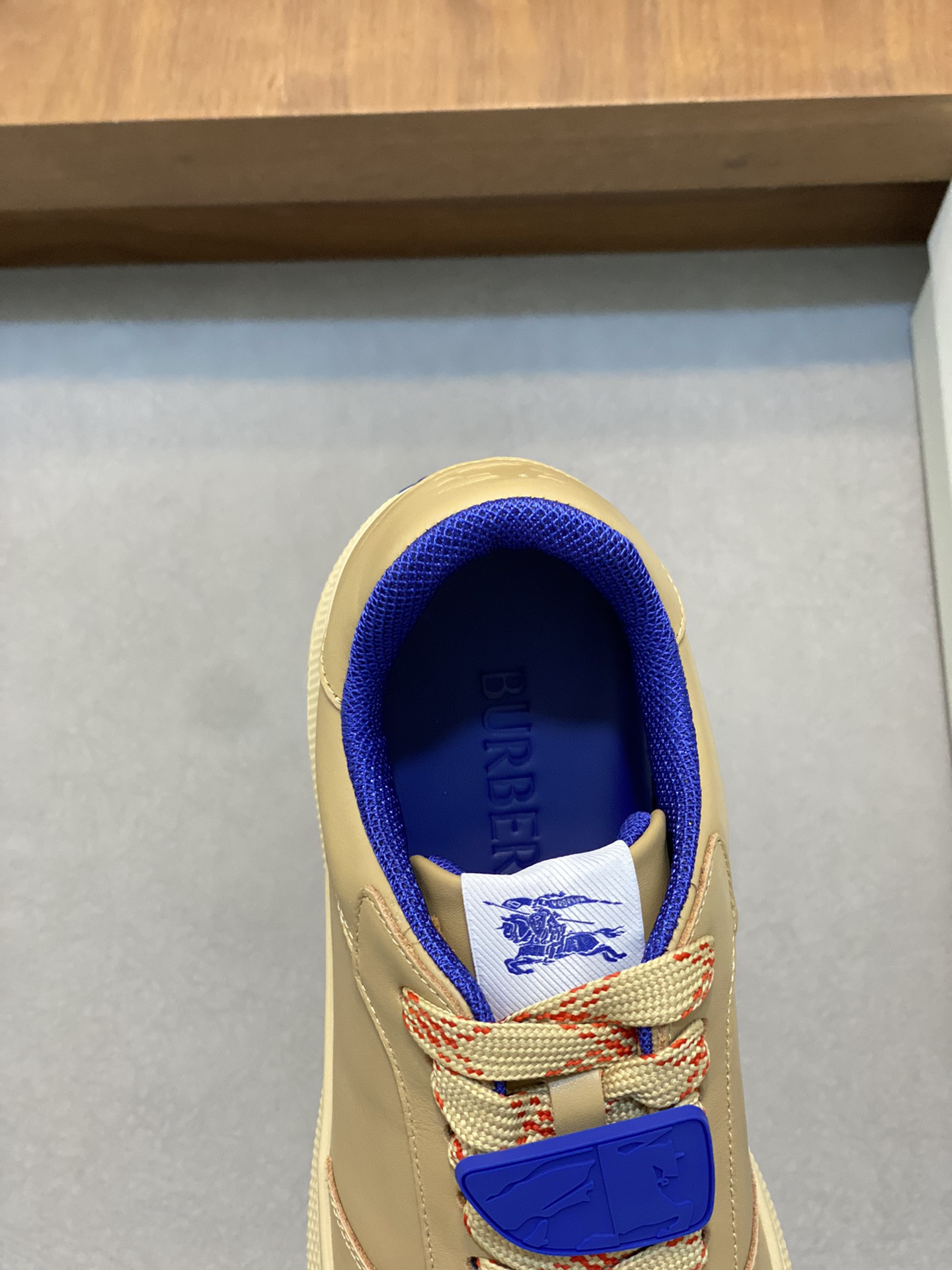 Burberry Leather Low Sneakers Khaki