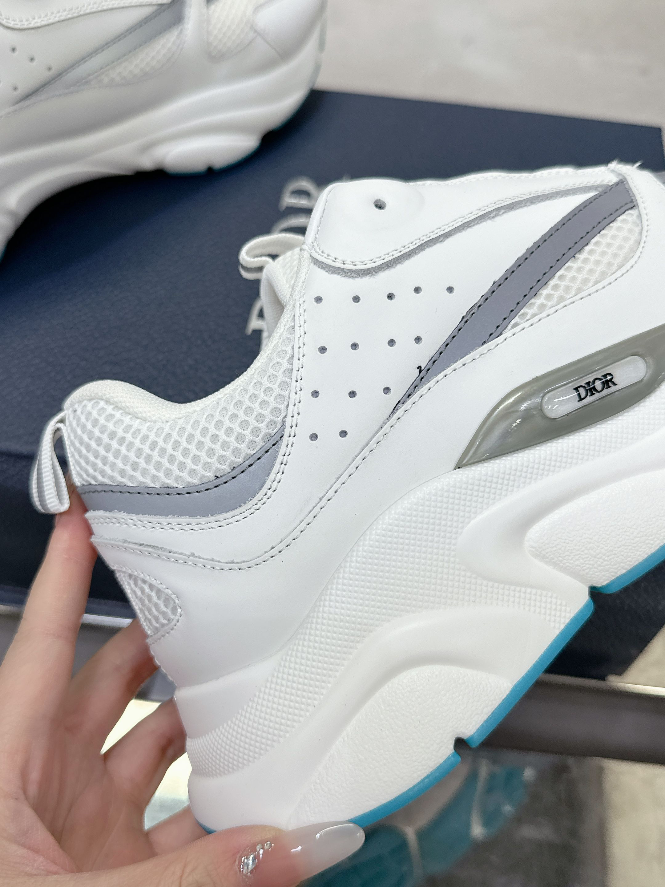 Dior B22 Mesh Sneakers White