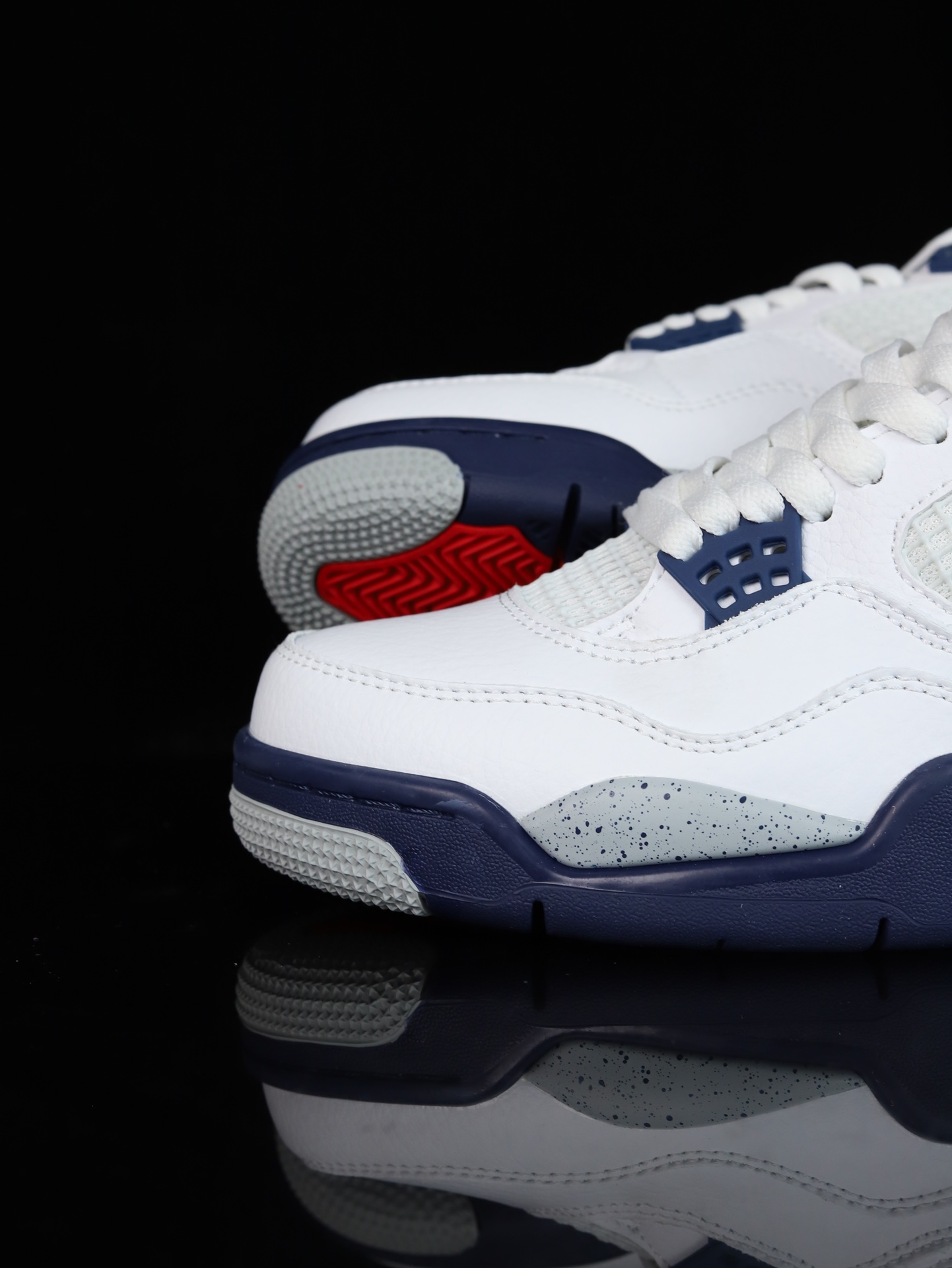 Jordan Air Jordan 4 Retro AJ4 Shoes White Navy