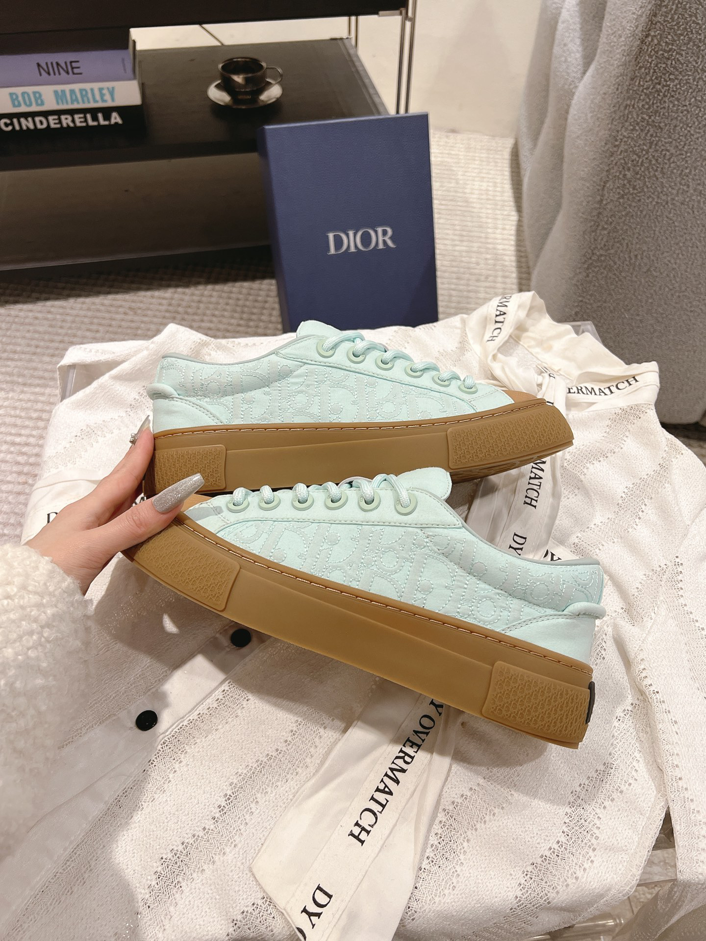 Dior B33 Low-Top Sneakers Mint