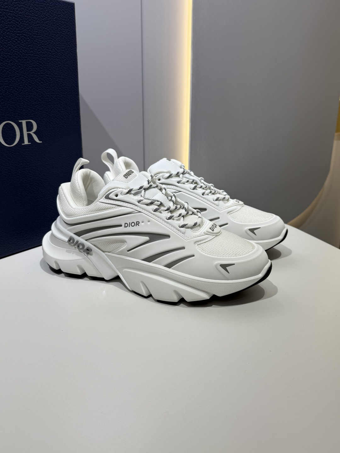 Dior B44 Blade Chunky Sneakers White