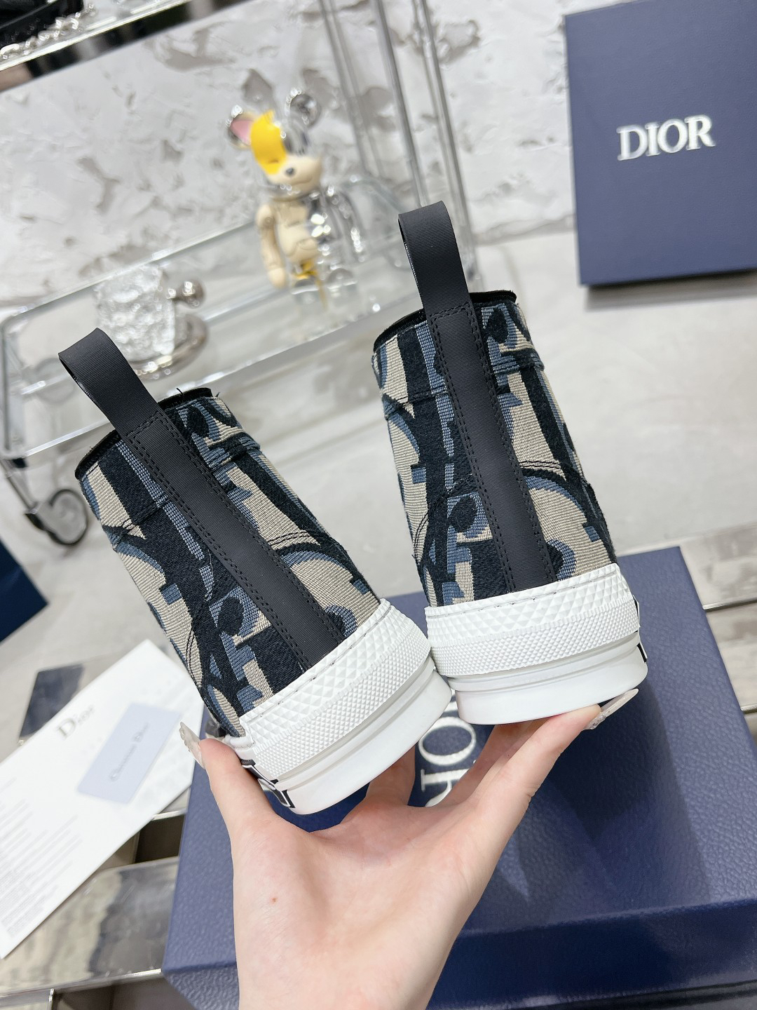 Dior B23 Oblique High-Top Sneakers Multicolor