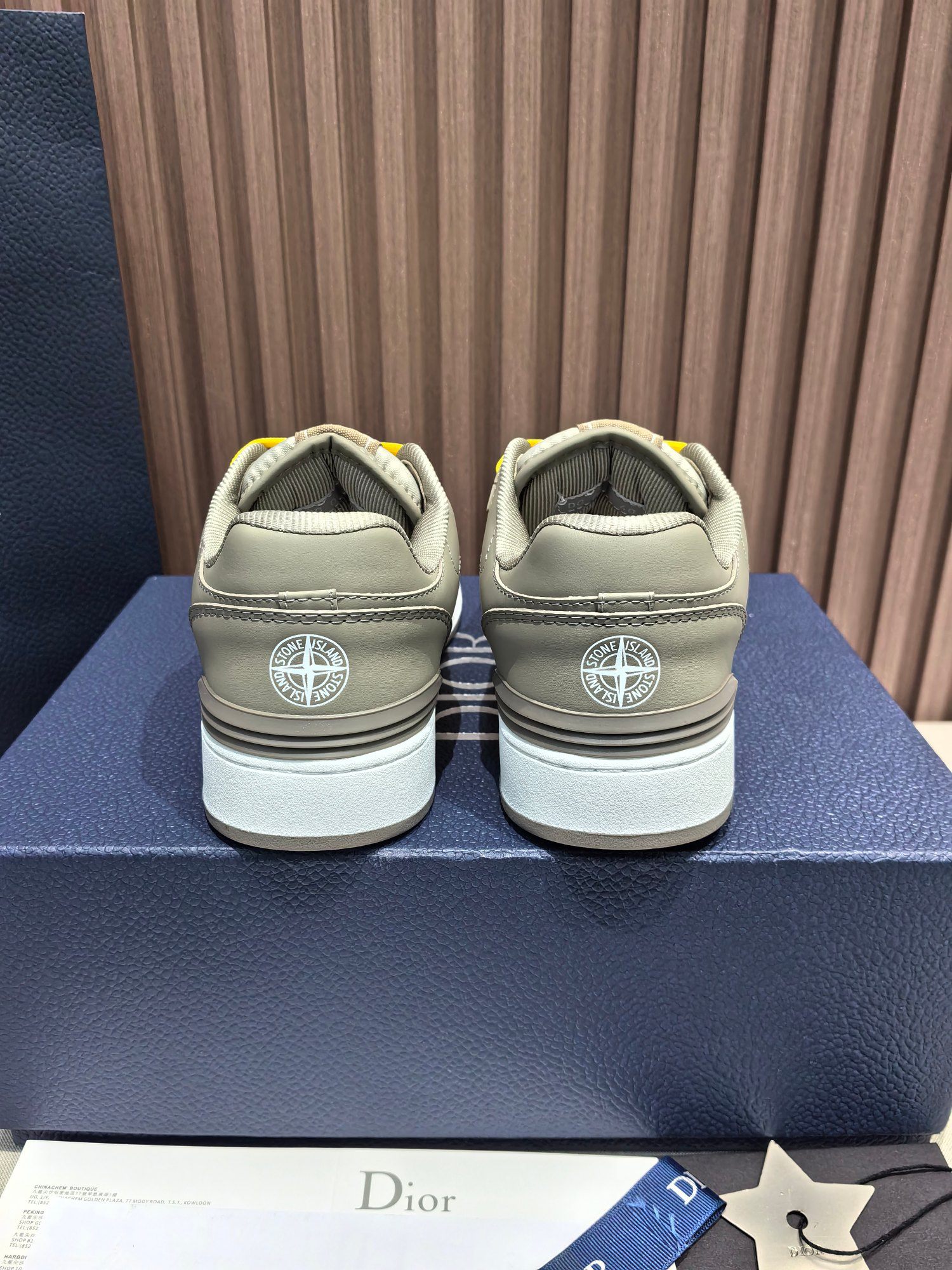 Dior B57 x Stone Island Low Sneakers Grey/Yellow