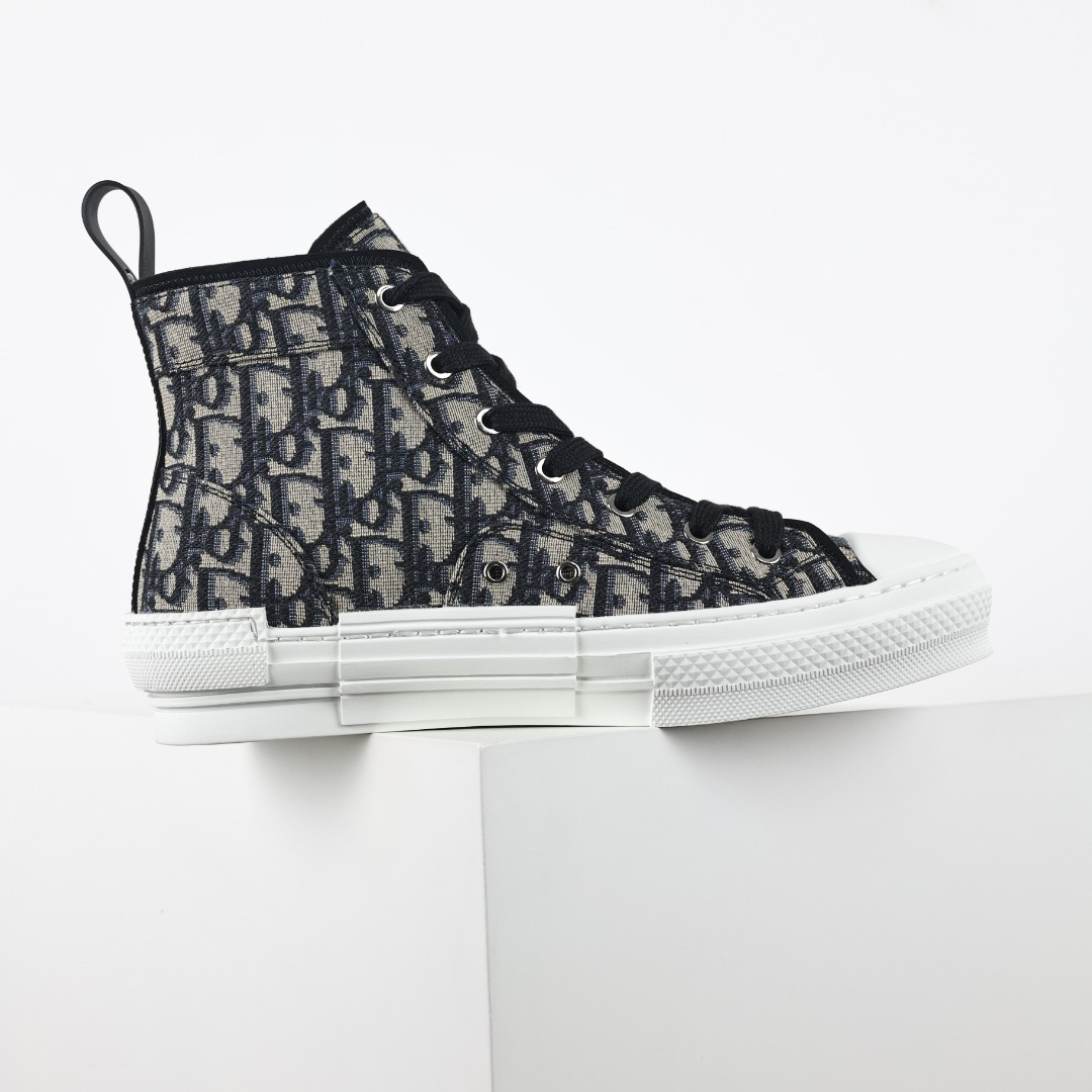 Dior B23 Oblique High-Top Sneakers Navy