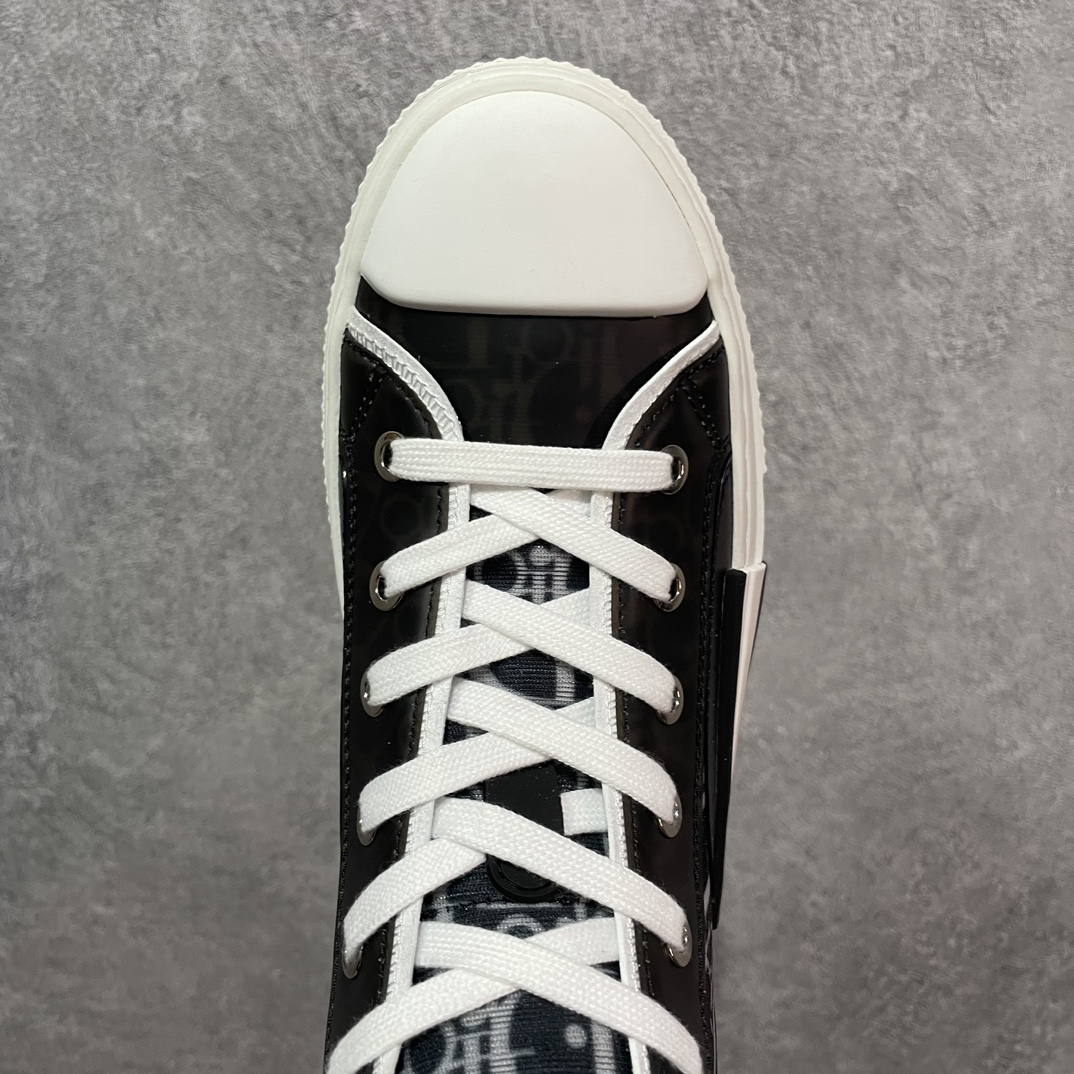 Dior B23 Oblique High-Top Sneakers Black/White