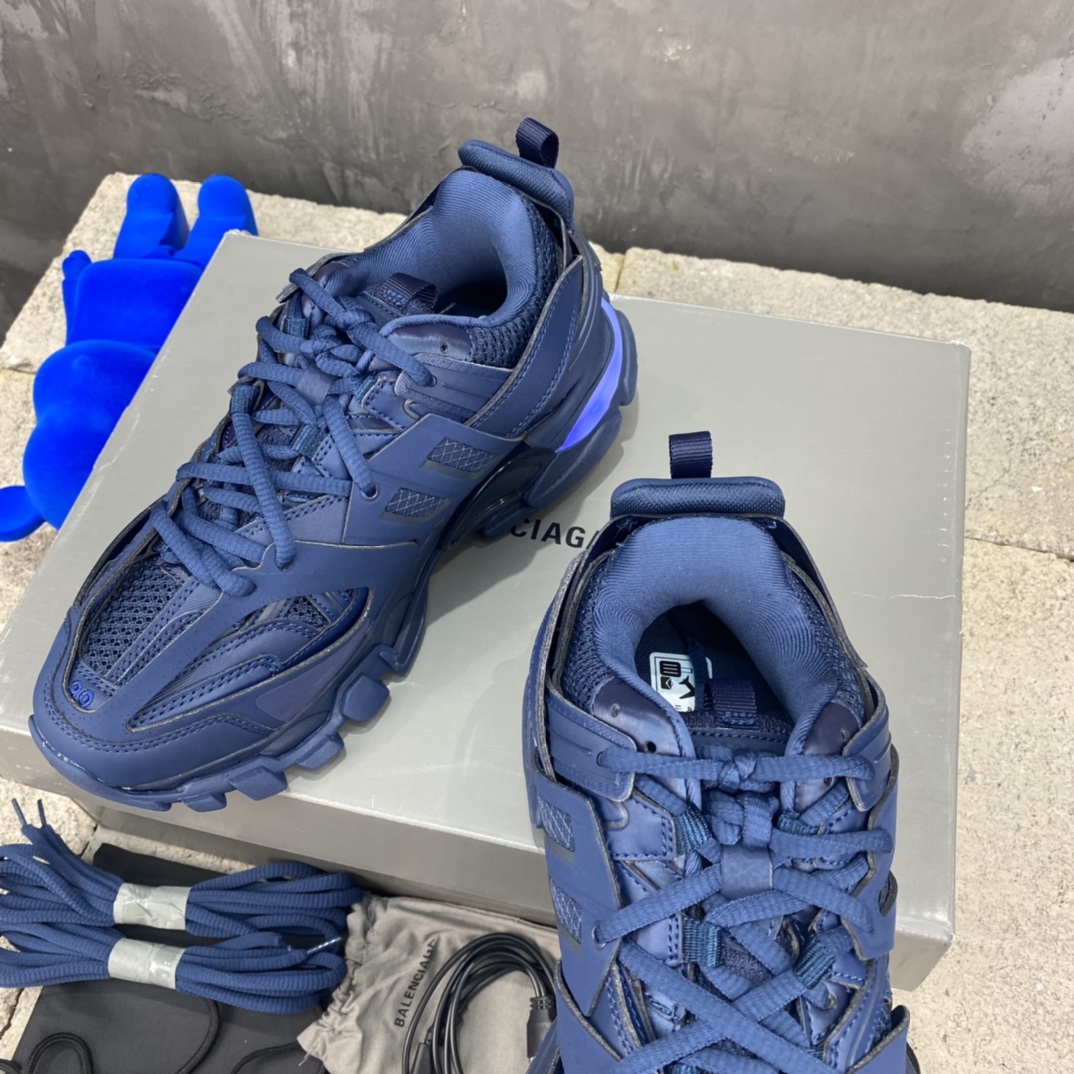 Balenciaga Track LED Trainer Sneakers Navy