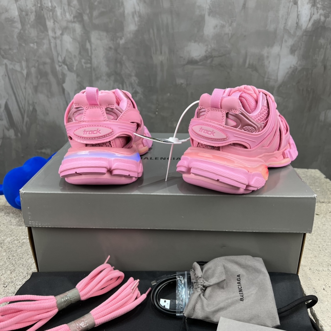 Balenciaga Track LED Trainers Pink