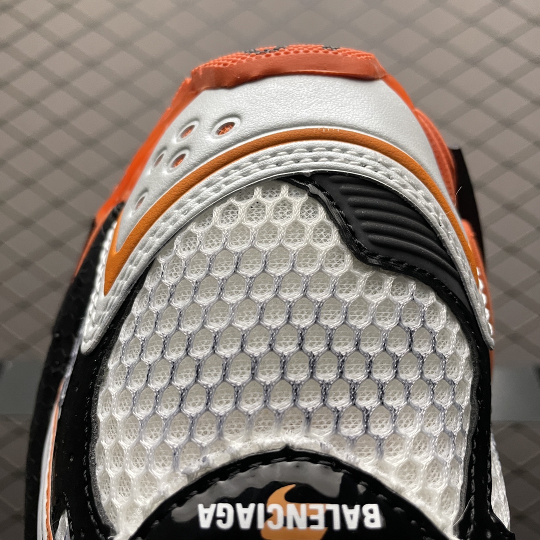Balenciaga Runner Distressed Dad Sneakers White/Orange