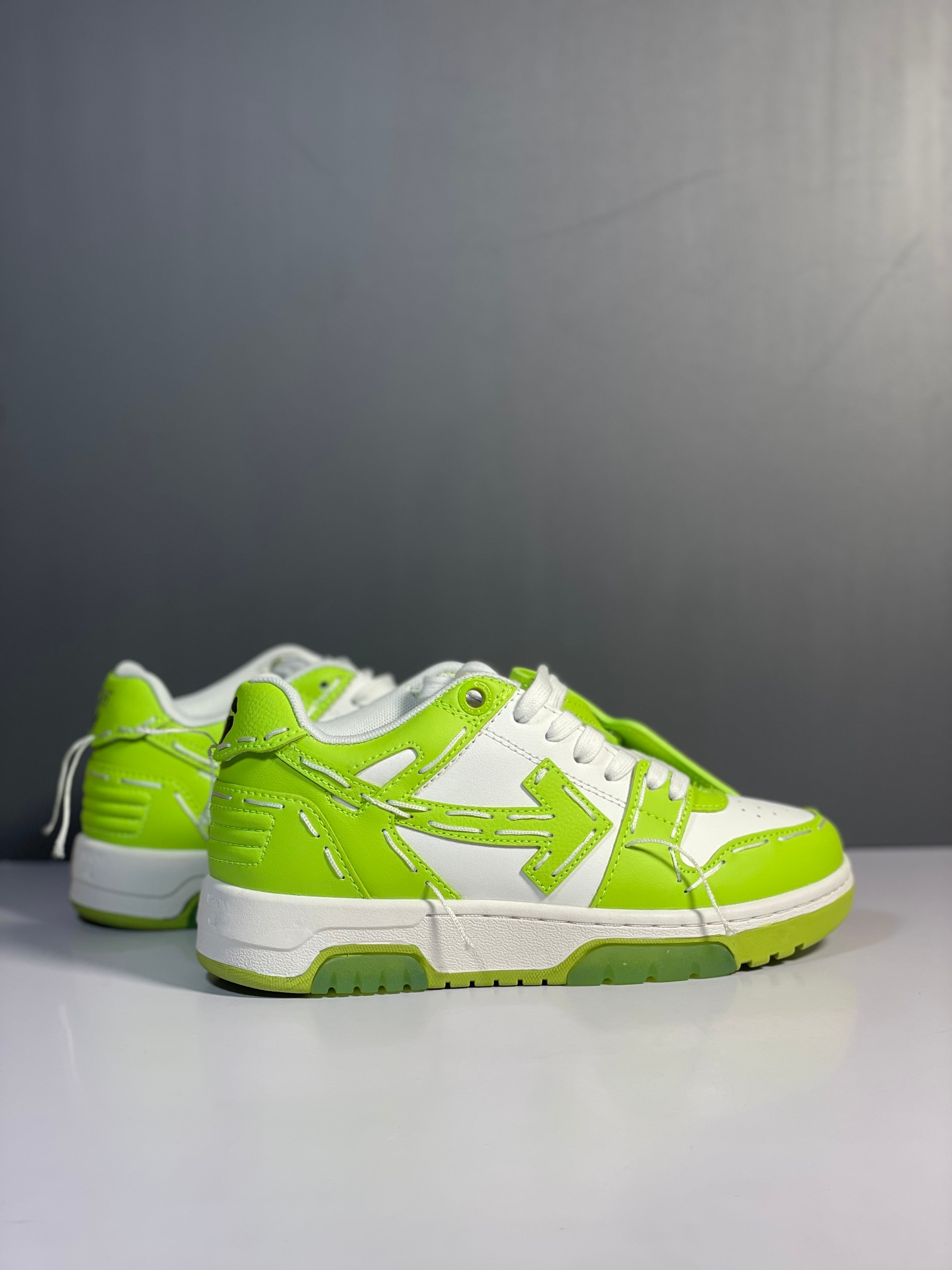 Off-White Out Of Office Low Sneakers Green/White