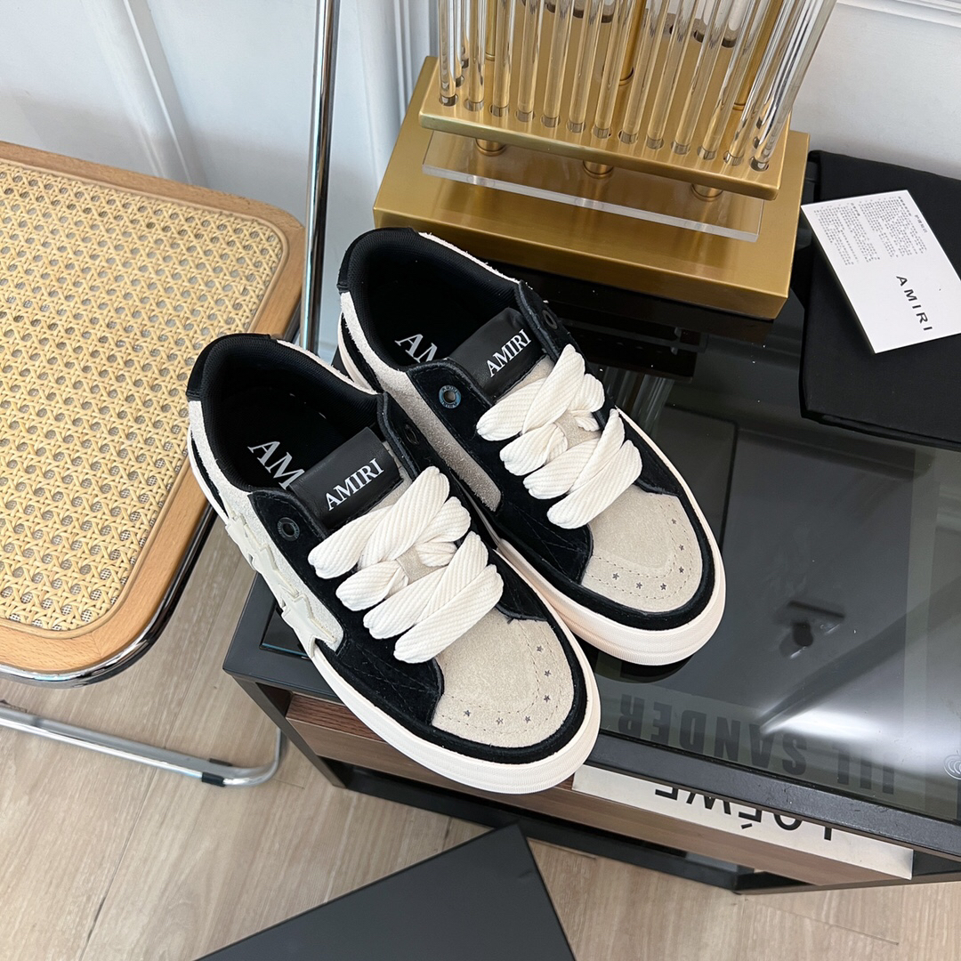 Amiri Star Panel Low-Top Sneakers Black/White