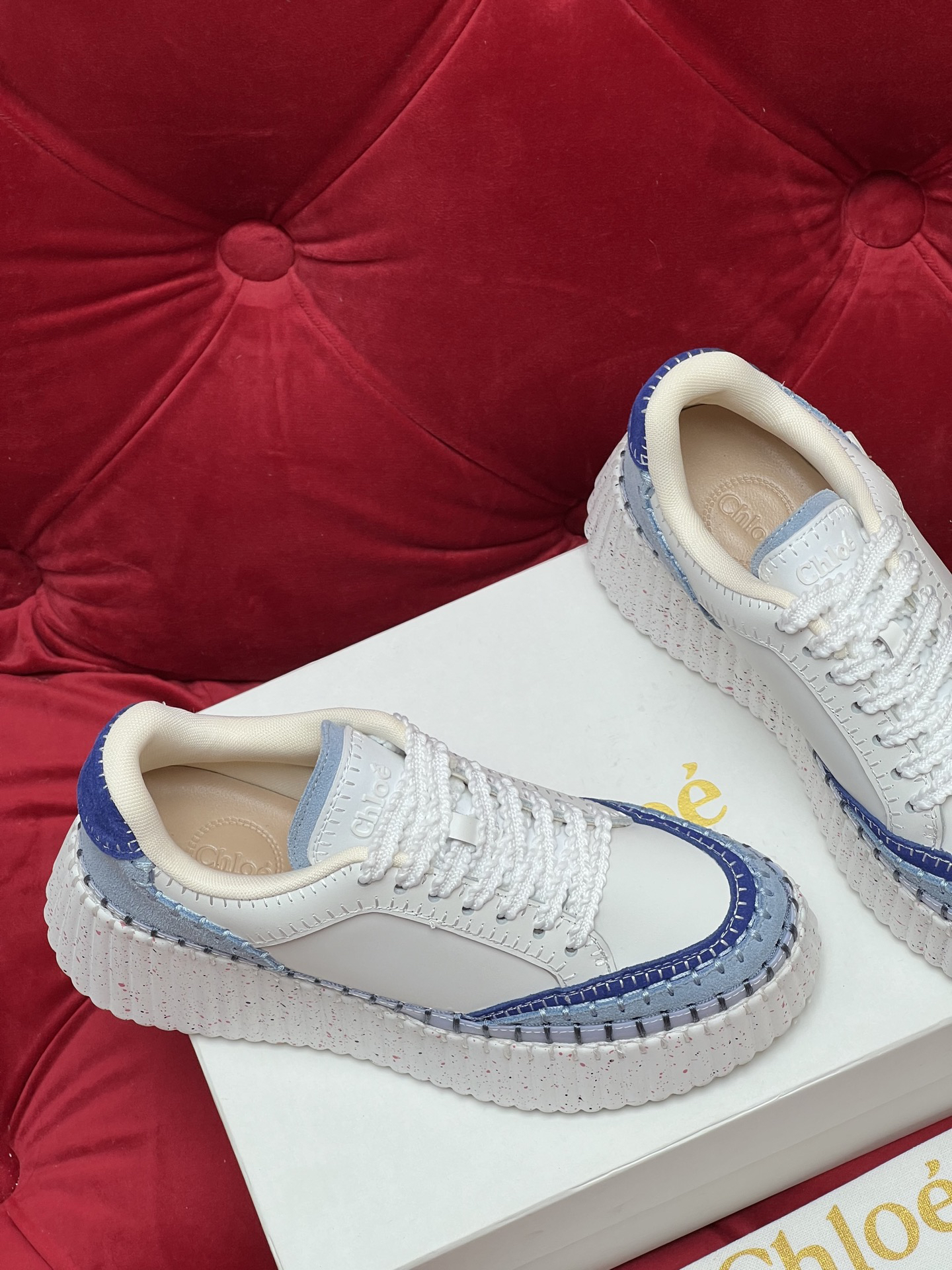 Chloe Platform Casual Sneakers Blue