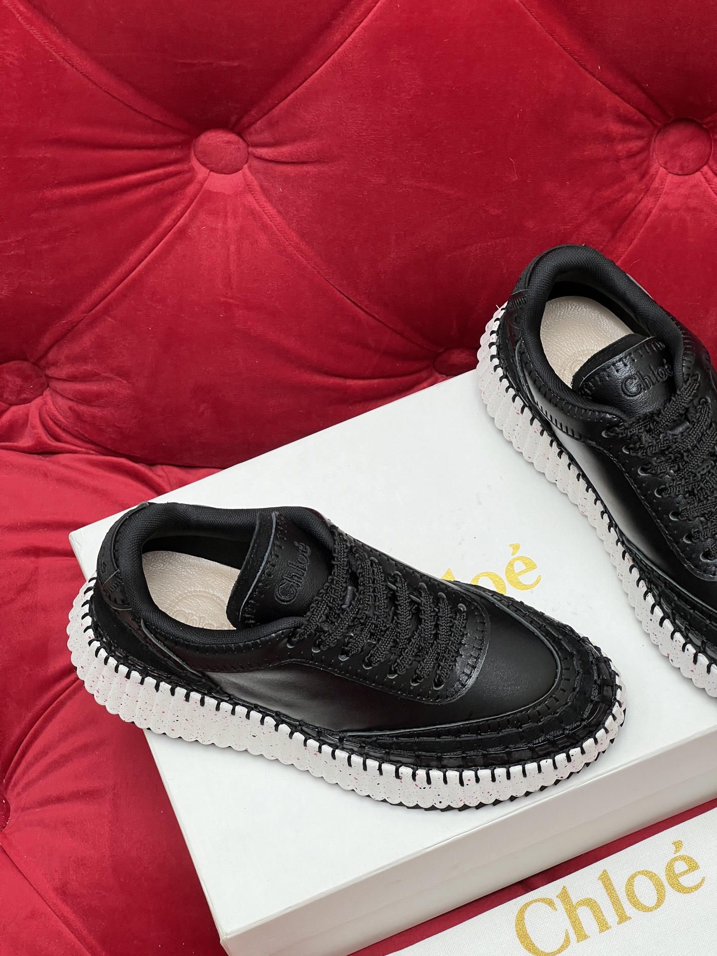 Chloe Platform Casual Sneakers Black