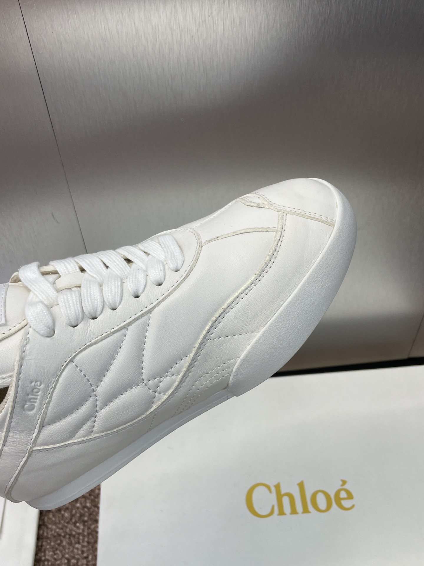 Chloe Runway Retro Trainers White