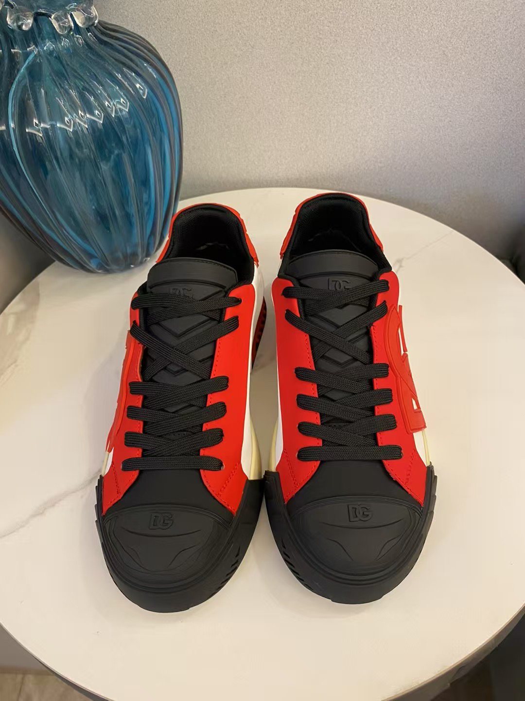 Dolce & Gabbana Leather Sport Sneakers Red