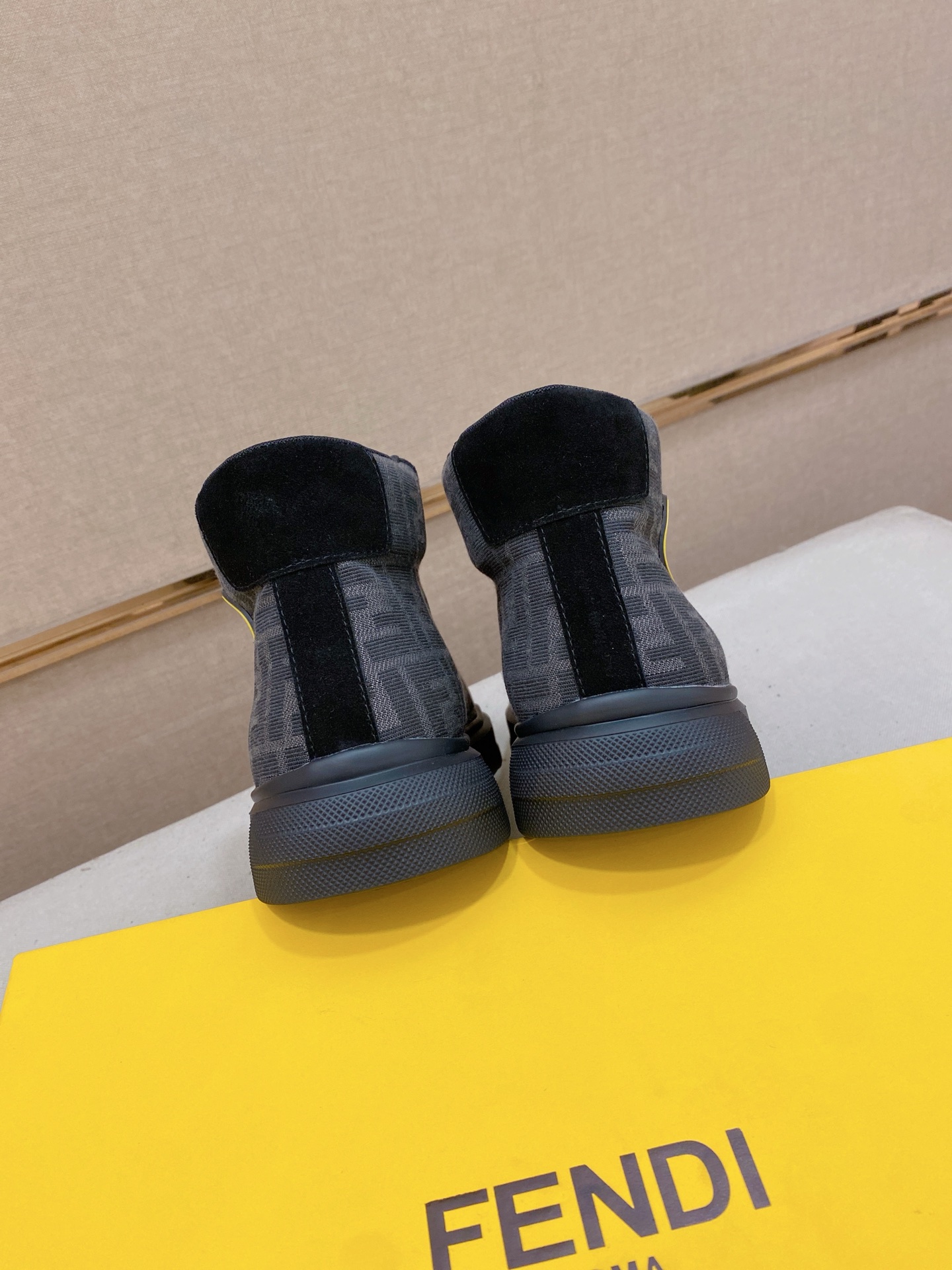 Fendi FF High-Top Sneakers Black/Gray