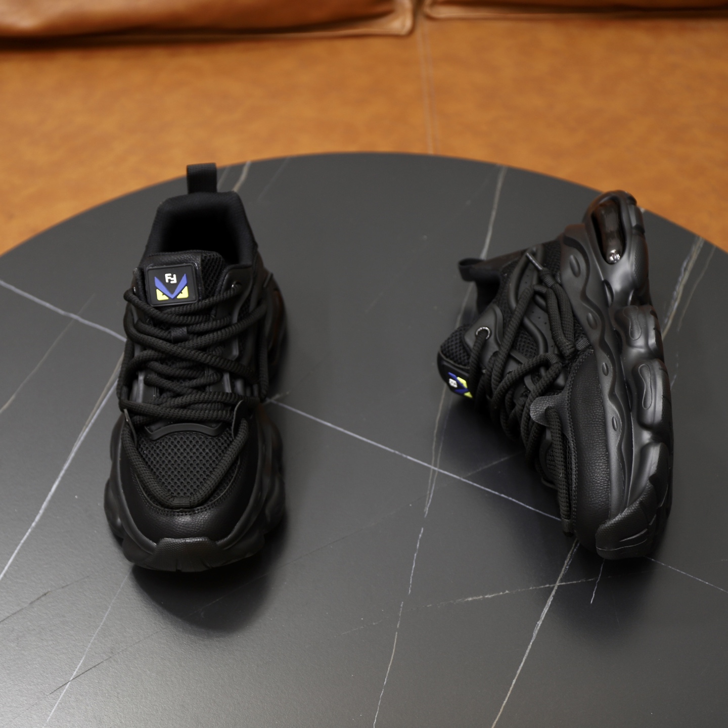 Fendi Breathable Chunky Sneakers Black