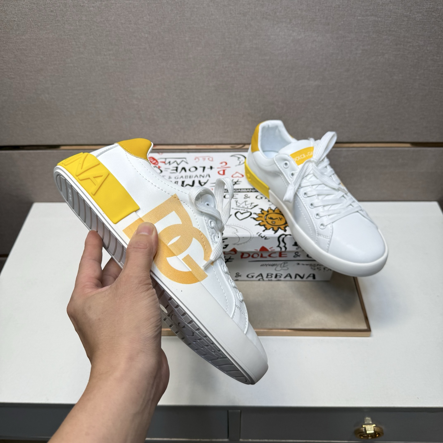 Dolce & Gabbana Casual Sneakers White/Yellow