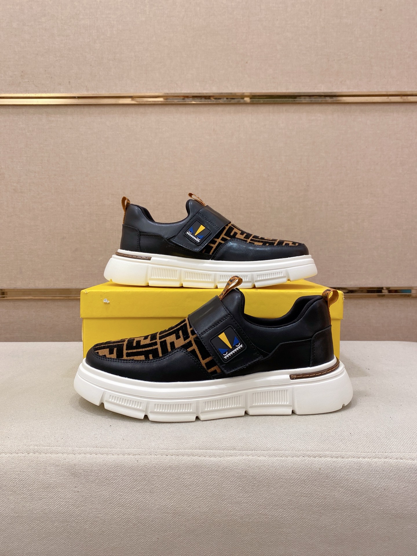 Fendi FF Slip-On Sneakers Black
