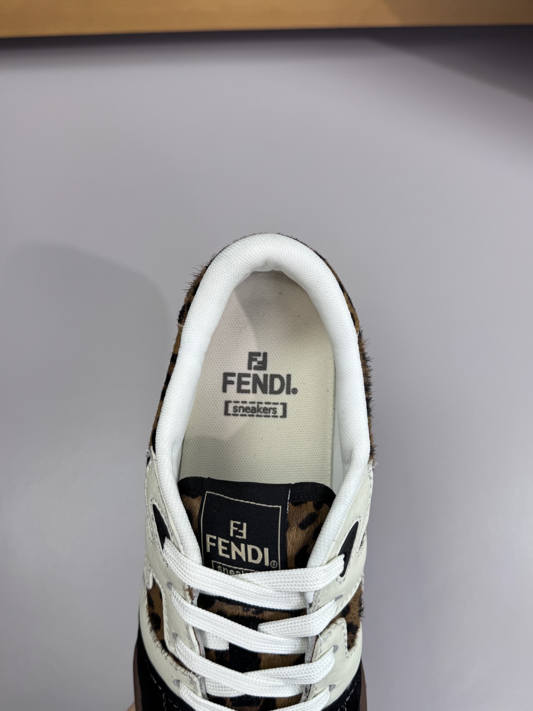 Fendi Leopard Haircalf Sneakers Multicolor
