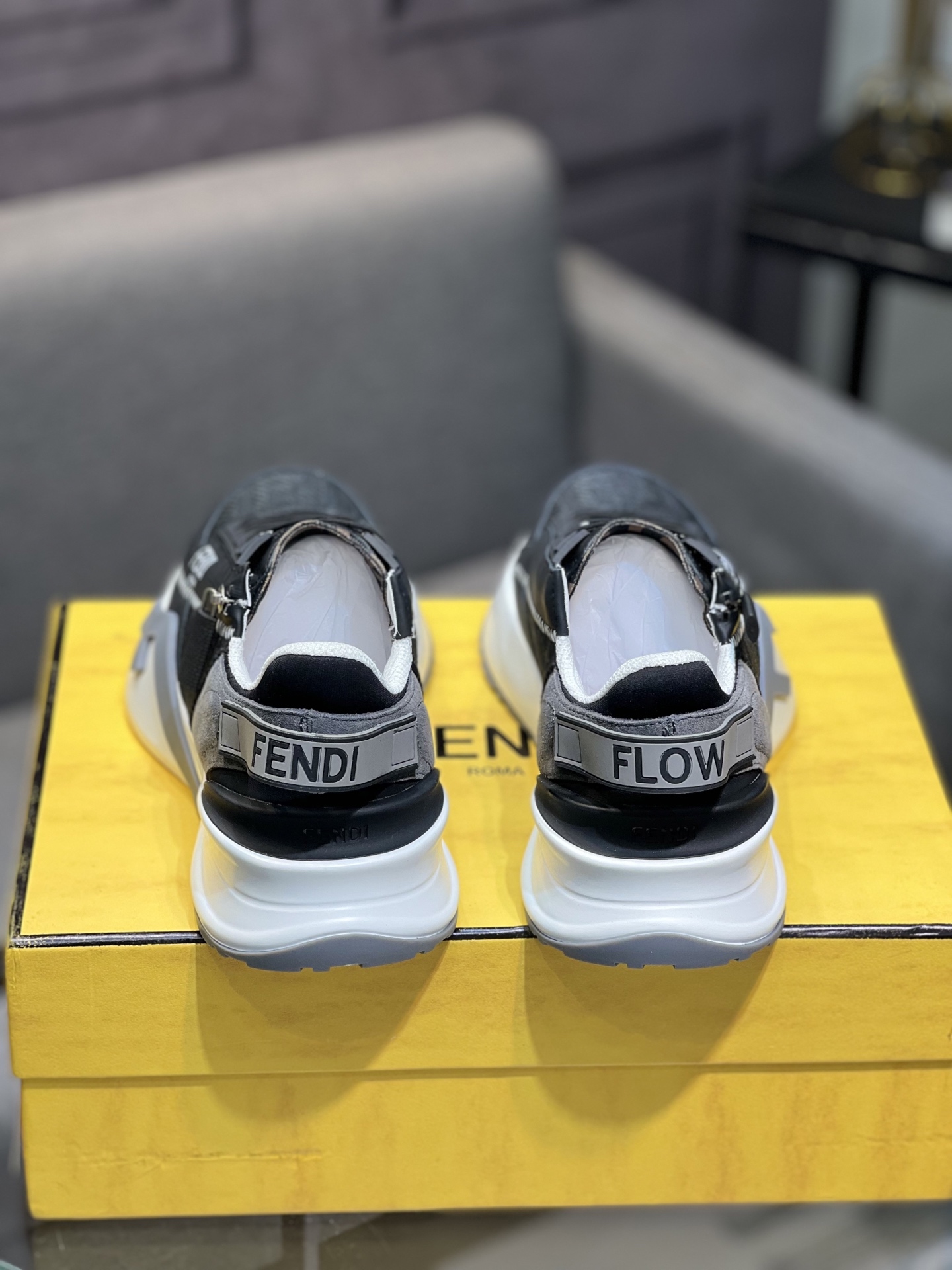 Fendi Flow Mesh Runner Sneakers Black