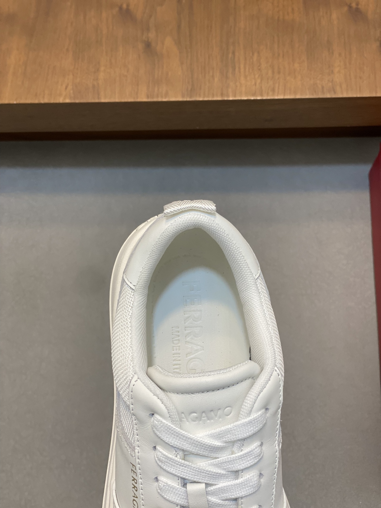 Ferragamo Logo Low-Top Sneakers White