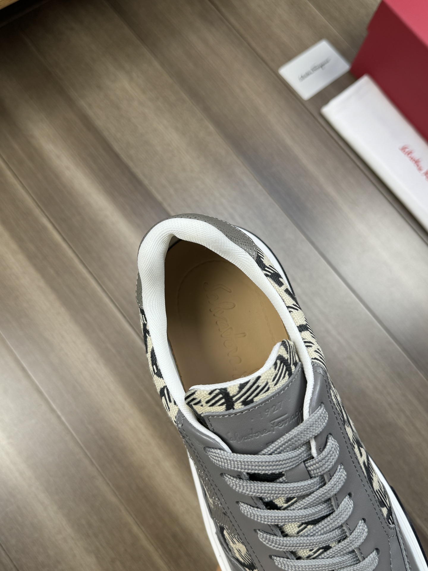 Ferragamo Gancini Canvas Sneakers Grey
