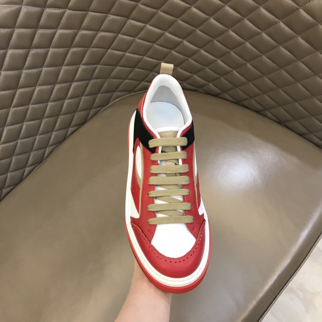 Ferragamo Panel Casual Sneakers Red