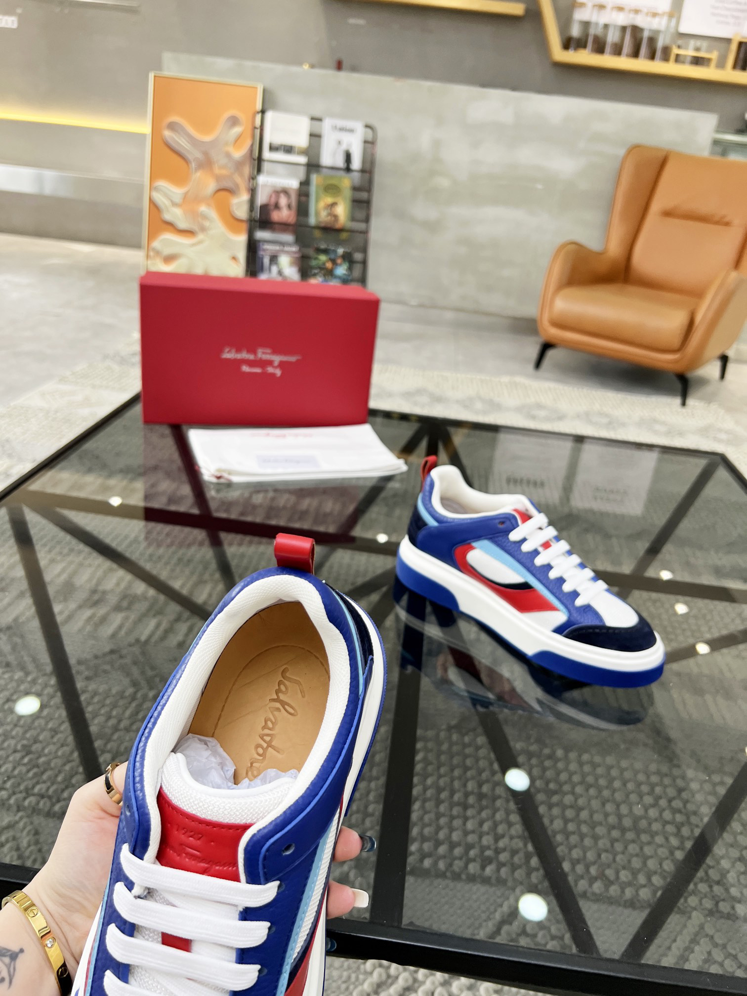 Salvatore Ferragamo Low-Top Sneakers Multi-Color