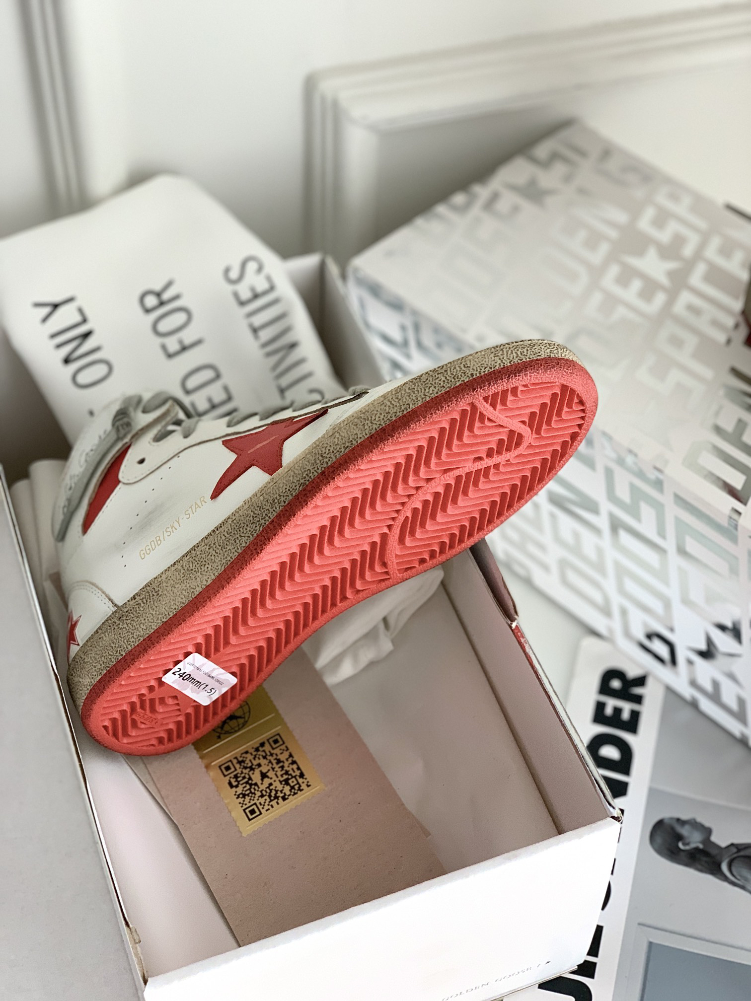 Golden Goose SKY-STAR High-Top Sneakers Red