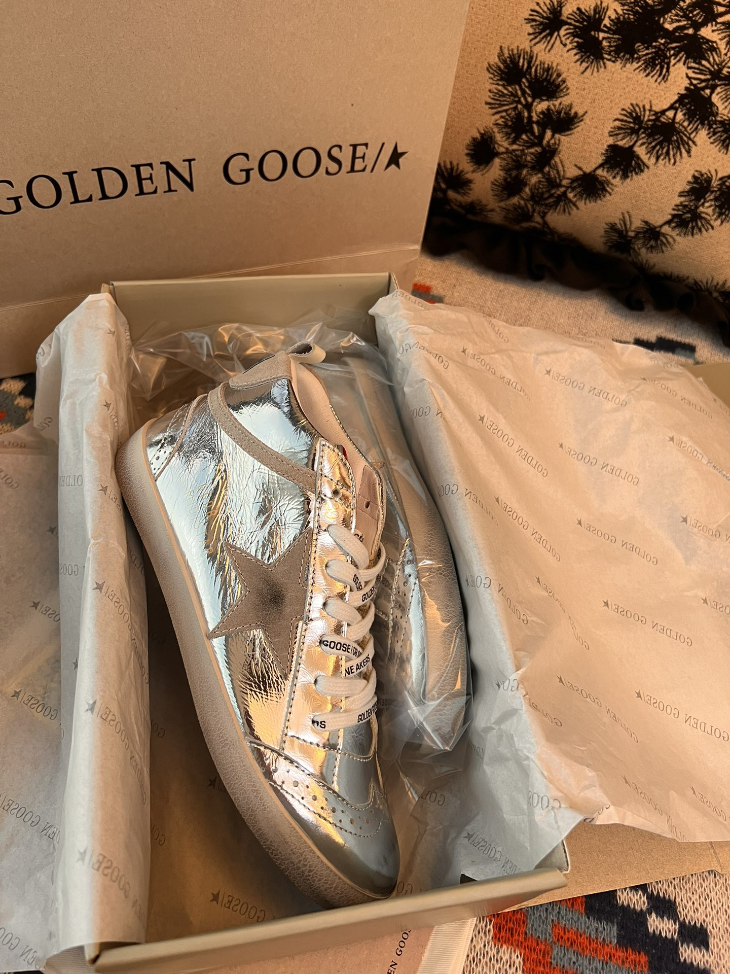 Golden Goose Superstar High-Top Silver